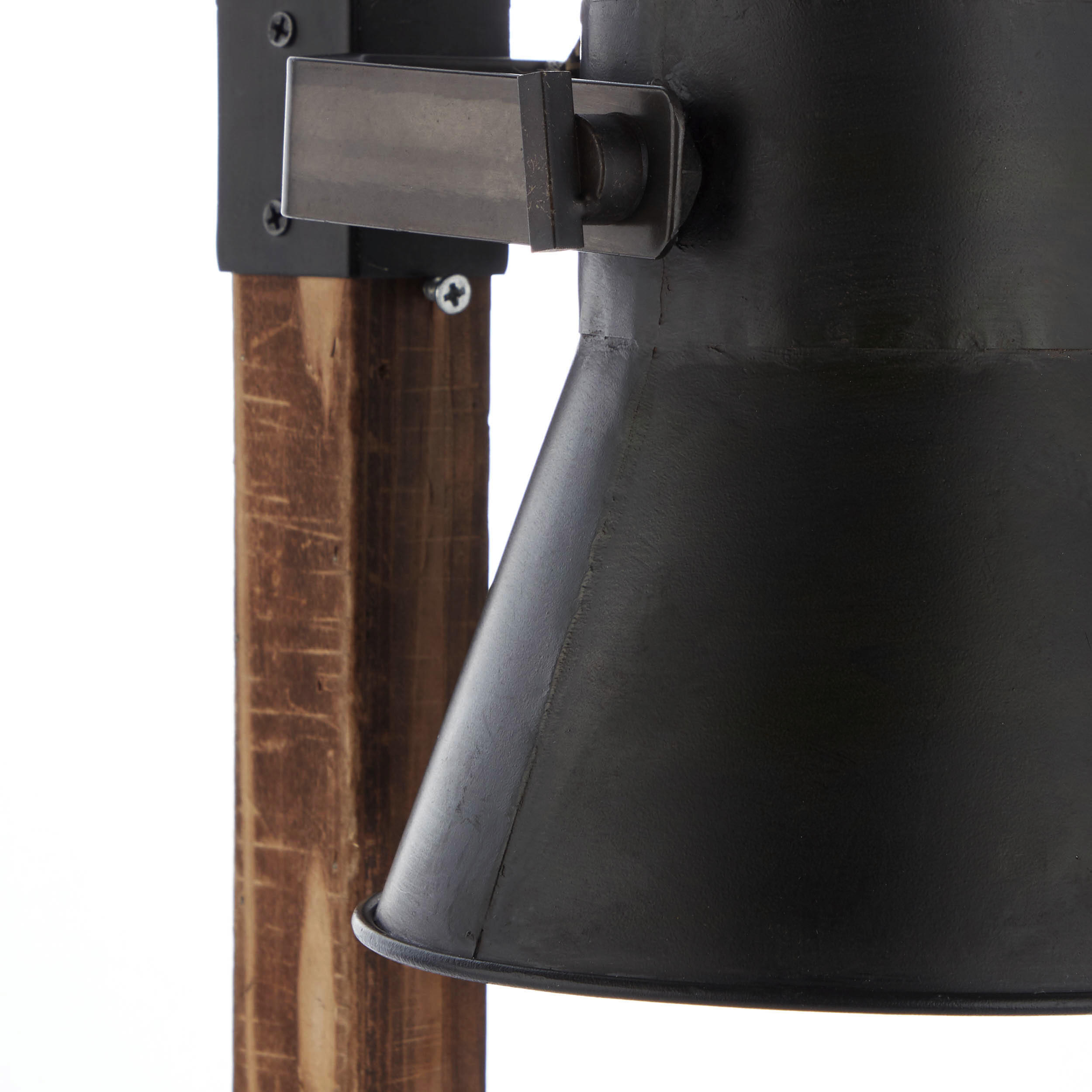 Brilliant Tischleuchte 82149/46 schwarz braun Metall Holz B/H/T: ca. 29x55x16 cm E27 1 Brennstellen Plow - braun/schwarz (29,00/55,00/16,00cm)