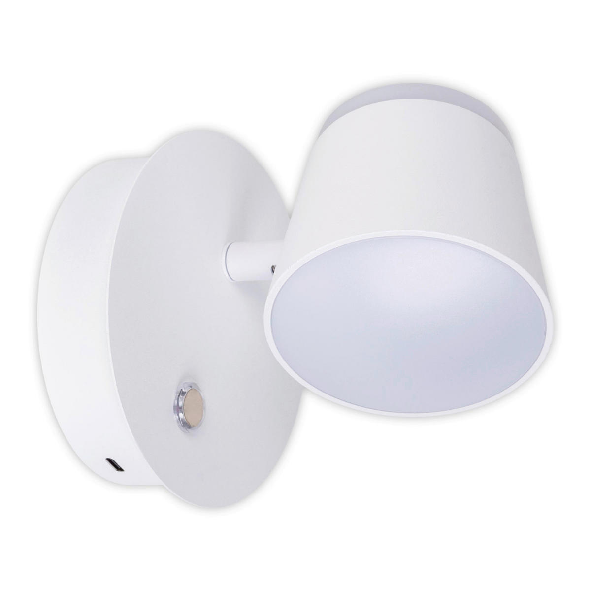 Näve Leuchten LED-Wandleuchte weiß Metall Kunststoff B/H/T: ca. 12x12x14,5 cm TONDO - weiß (12,00/12,00/14,50cm) - Näve Leuchten