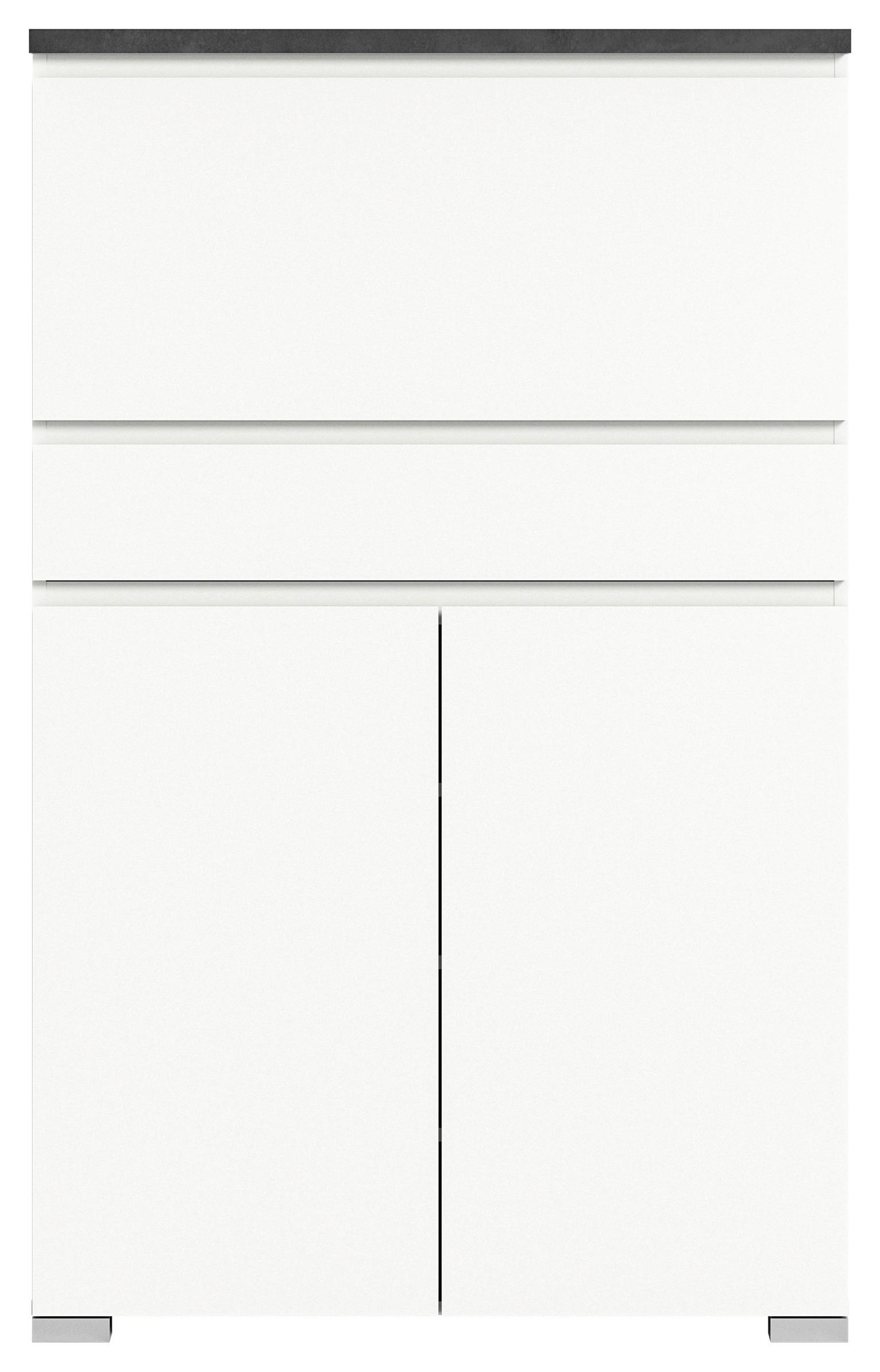 Schuhschrank Shoelove weiß grau B/H/T: ca. 95x151x27 cm Shoelove - weiß/grau (95,00/151,00/27,00cm) - xonox.home