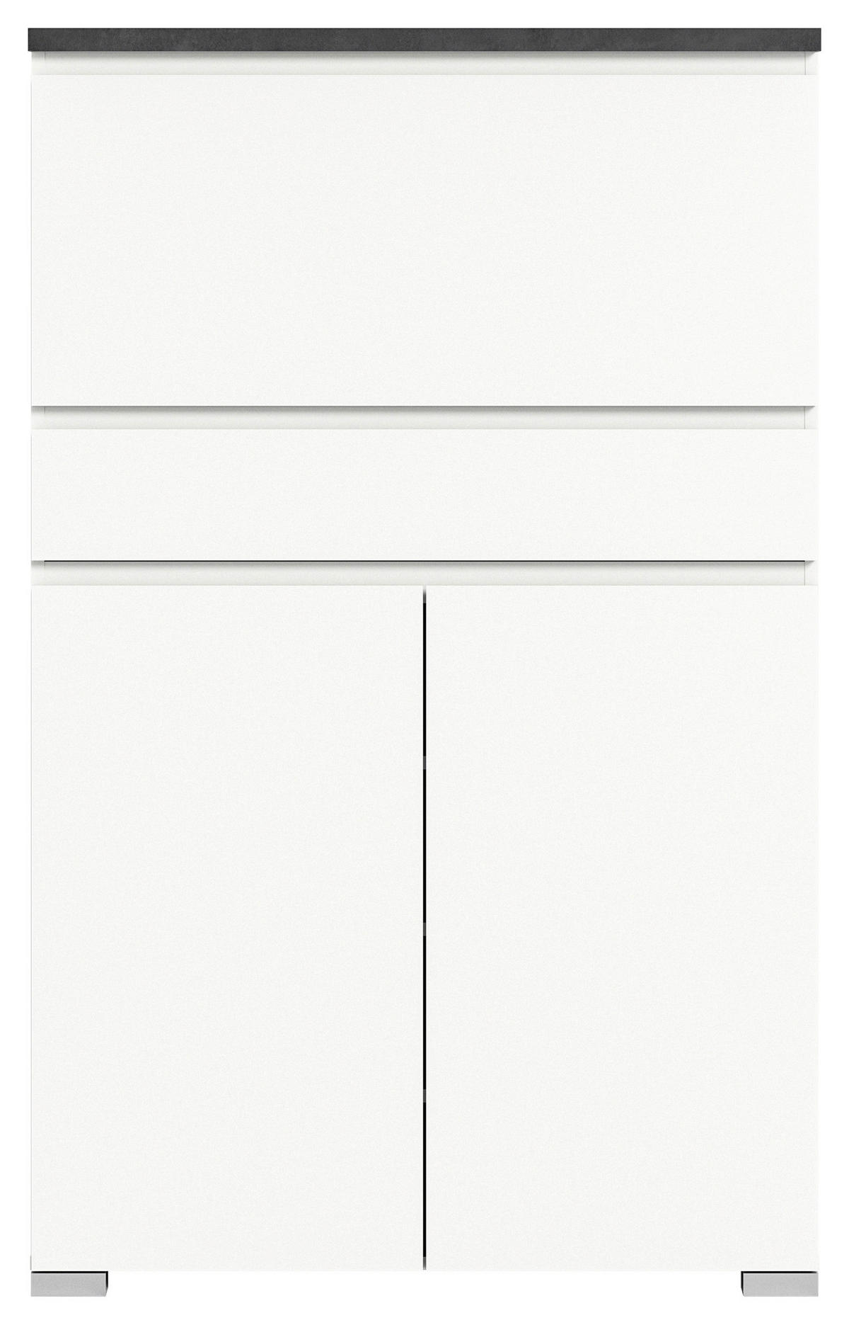 Schuhschrank Shoelove weiß grau B/H/T: ca. 95x151x27 cm Shoelove - weiß/grau (95,00/151,00/27,00cm) - xonox.home