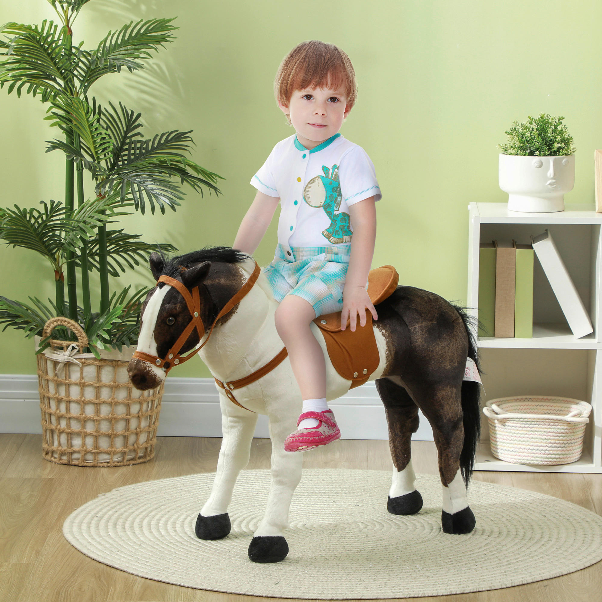 AIYAPLAY Spiel-Reitpferd B/H/L: ca. 28x60x85 cm Spiel-Reitpferd - braun (85,00/28,00/60,00cm) - AIYAPLAY