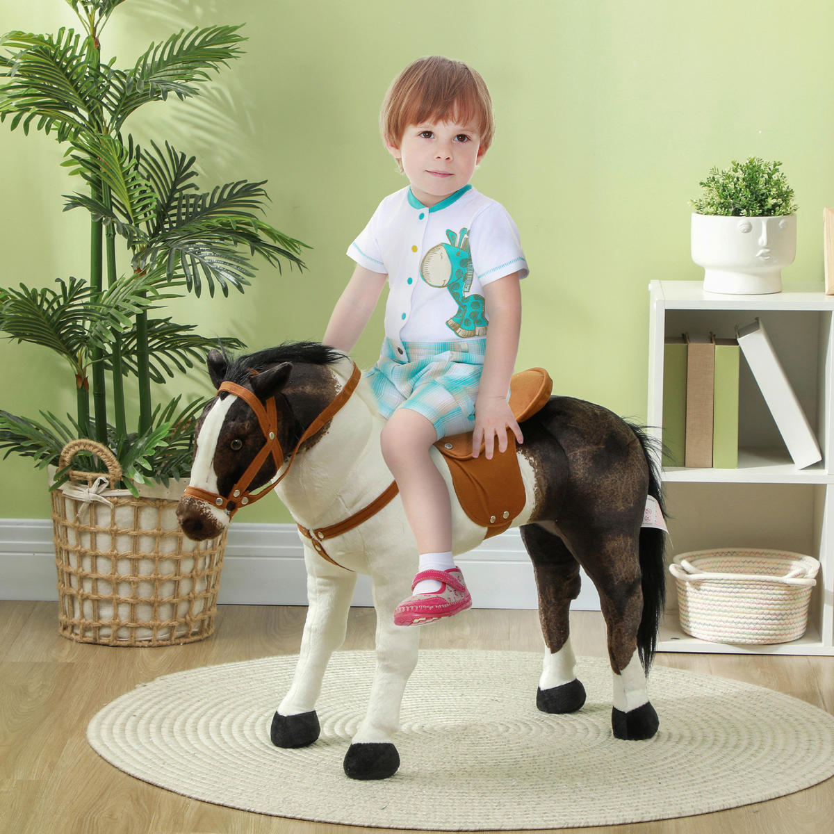 AIYAPLAY Spiel-Reitpferd B/H/L: ca. 28x60x85 cm Spiel-Reitpferd - braun (85,00/28,00/60,00cm) - AIYAPLAY