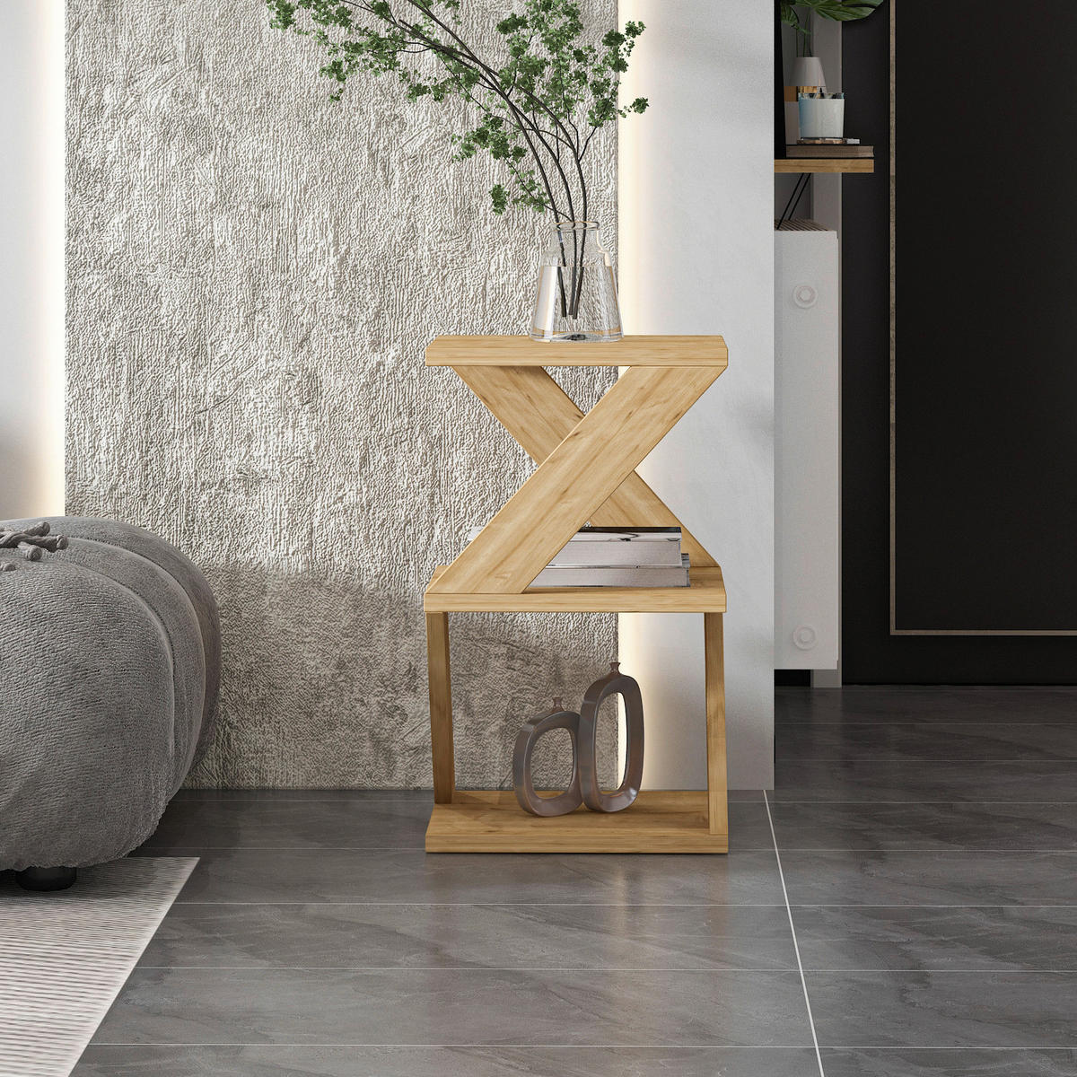 Beistelltisch Tulpe beige Spanplatte B/H/T: ca. 29,6x54,2x29,6 cm Tulpe - beige (29,60/54,20/29,60cm) - moebel17