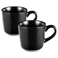 BERGNER Becherset CHARCOAL schwarz Steingut 2 tlg. CHARCOAL - schwarz (19,70/10,00/9,60cm) - BERGNER
