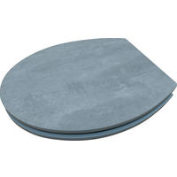 WC-Sitz grau MDF B/H/T: ca. 45x6x38 cm WC-Sitz_Betonoptik MDF - grau (45,00/6,00/38,00cm)