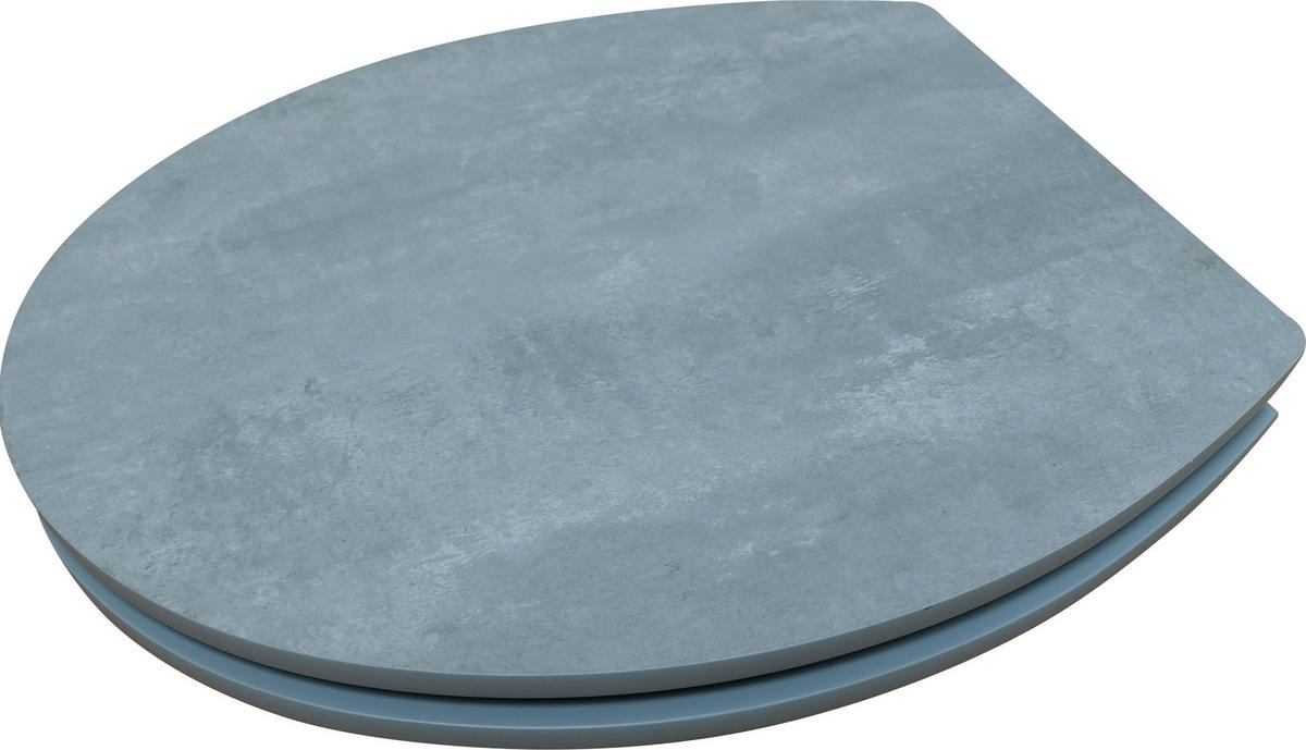 WC-Sitz grau MDF B/H/T: ca. 45x6x38 cm WC-Sitz_Betonoptik MDF - grau (45,00/6,00/38,00cm)