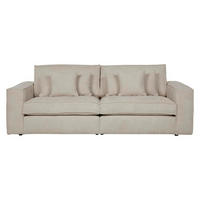 Sofa Marlon beige Microfaser B/H/T: ca. 248x90x110 cm Marlon - beige/schwarz (248,00/90,00/110,00cm)