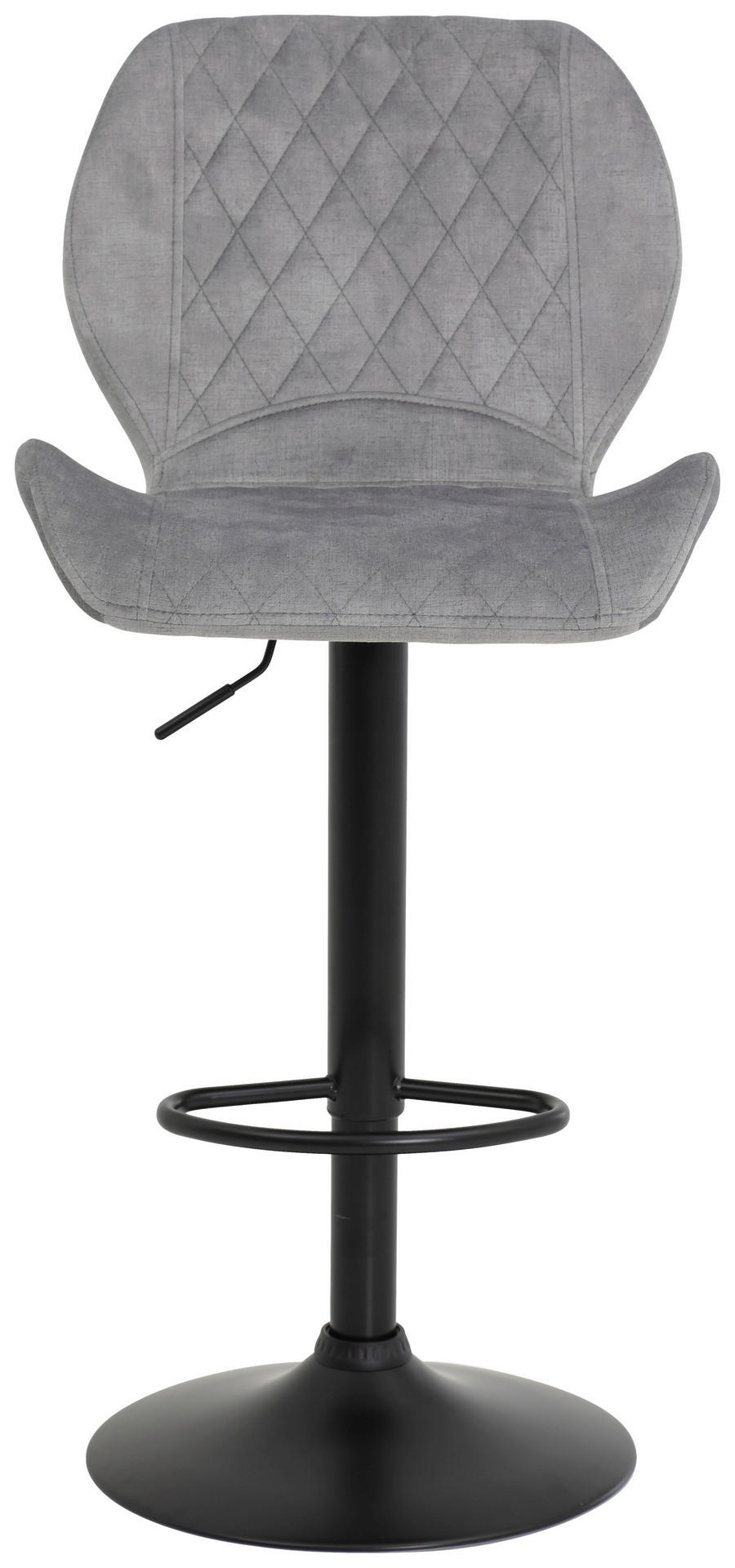 Thumbnail - Barhocker Laila 2er Set grau Vintage Samtoptik B/H/T: ca. 42x117x51 cm