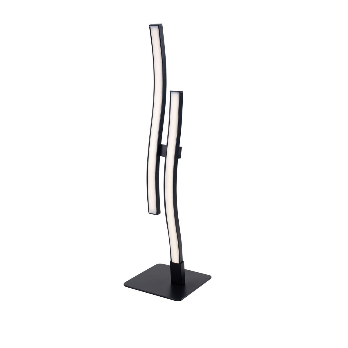 Näve Leuchten Tischleuchte 3188722 schwarz Kunststoff Metall B/H/T: ca. 12x44x12 cm null 2 Brennstellen Onda - schwarz (12,00/44,00/12,00cm) - Näve Leuchten