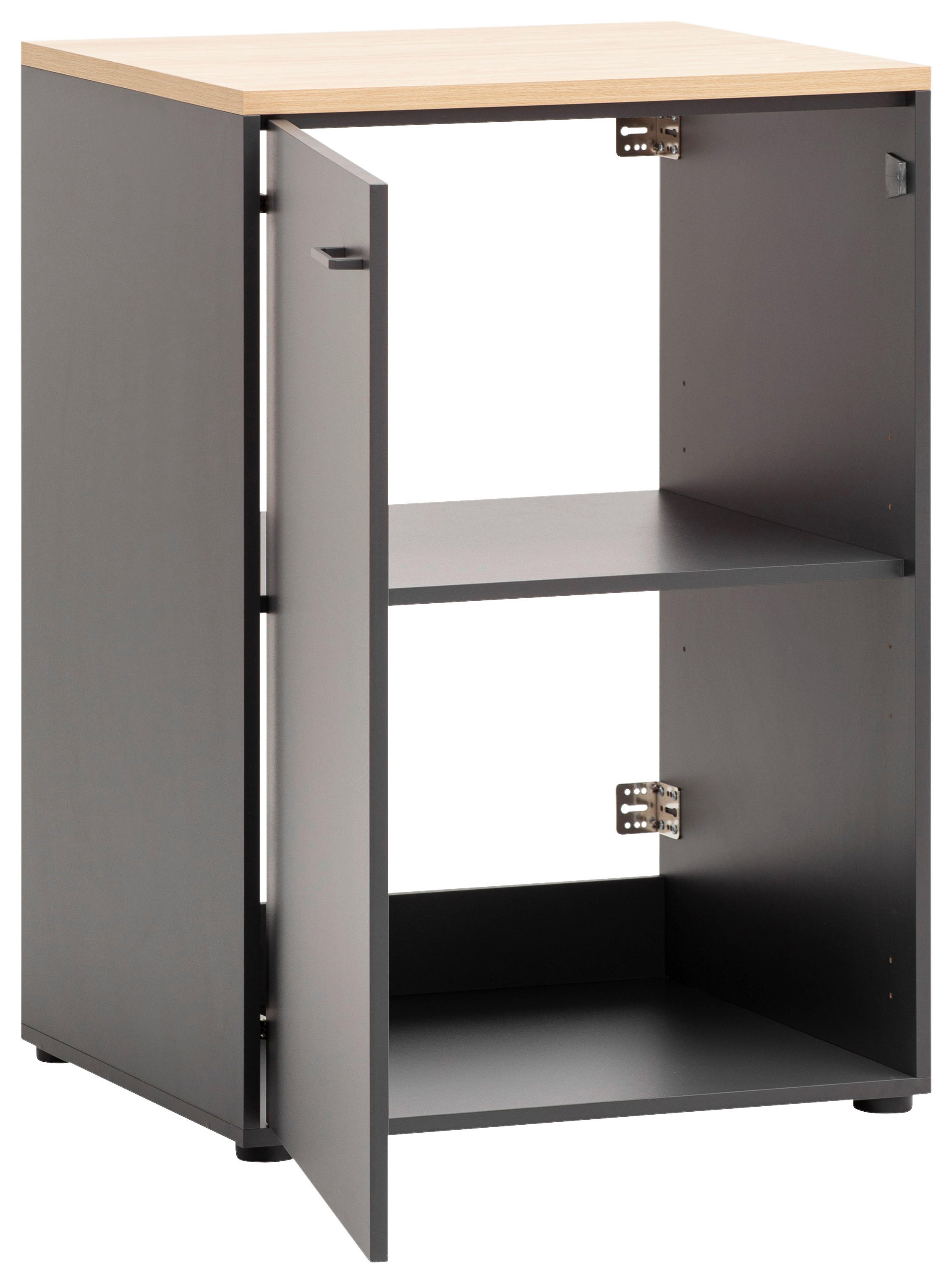 Unterschrank Solea anthrazit Eiche hell Nachbildung B/H/T: ca. 67,1x95,8x60 cm Solea - Eiche/anthrazit (67,10/95,80/60,00cm) - Schildmeyer