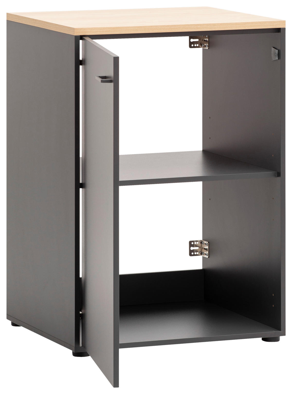Unterschrank Solea anthrazit Eiche hell Nachbildung B/H/T: ca. 67,1x95,8x60 cm Solea - Eiche/anthrazit (67,10/95,80/60,00cm) - Schildmeyer