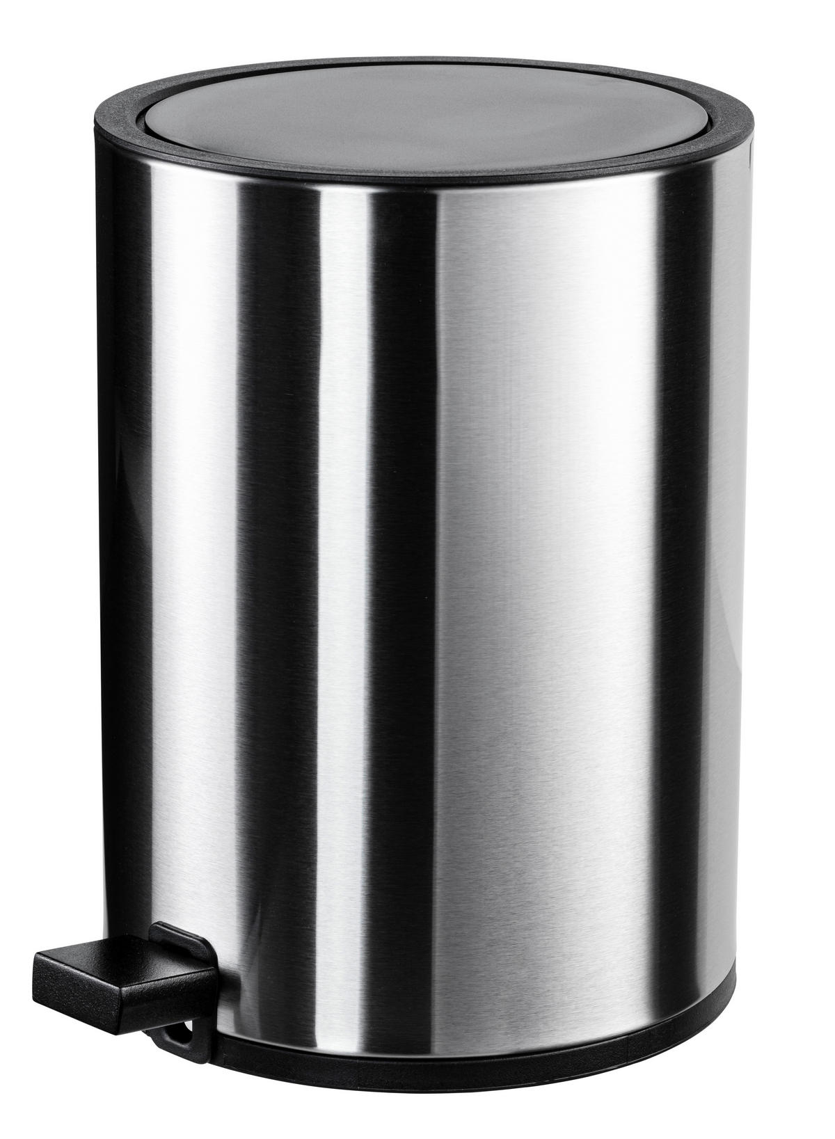 Treteimer silber Edelstahl H/D: ca. 26x19 cm ca. 3 l Treteimer_Milano 3l Edelstahl - silber (19,00/26,00cm) - POCOline