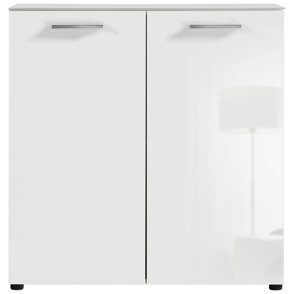 Thumbnail - Kommode Rio weiß weiß glänzend B/H/T: ca. 80x83x35 cm