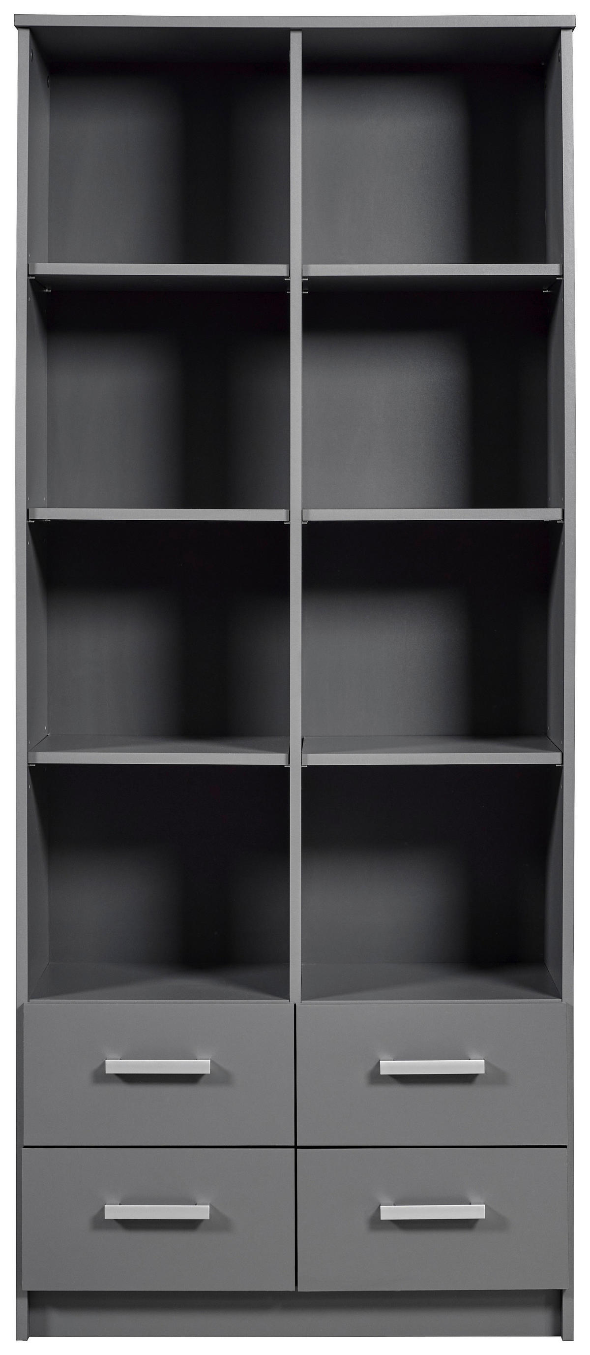 Regal Elenzio Graphit B/H/T: ca. 81,5x191,2x40 cm Elenzio - Graphit (81,50/191,20/40,00cm) - Inter Link