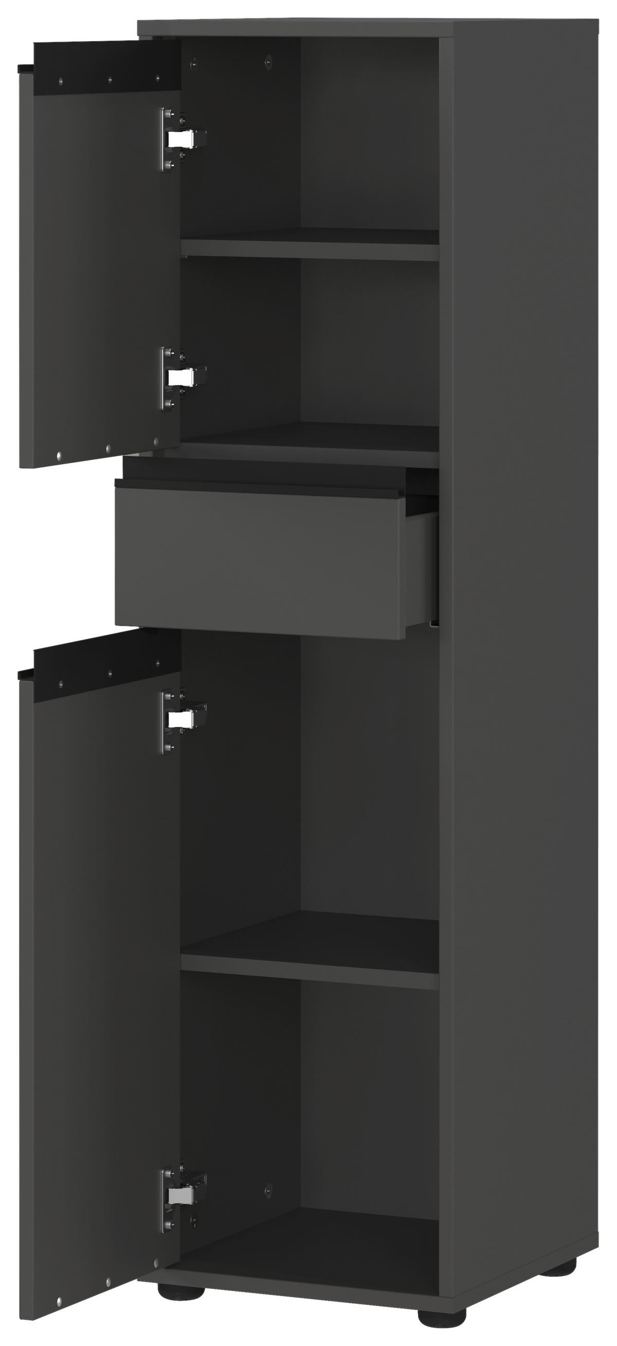 Schrank 2201-547 Graphit Optik B/H/T: ca. 33x121x34 cm 2201-547 - Graphit (33,00/121,00/34,00cm) - Germania
