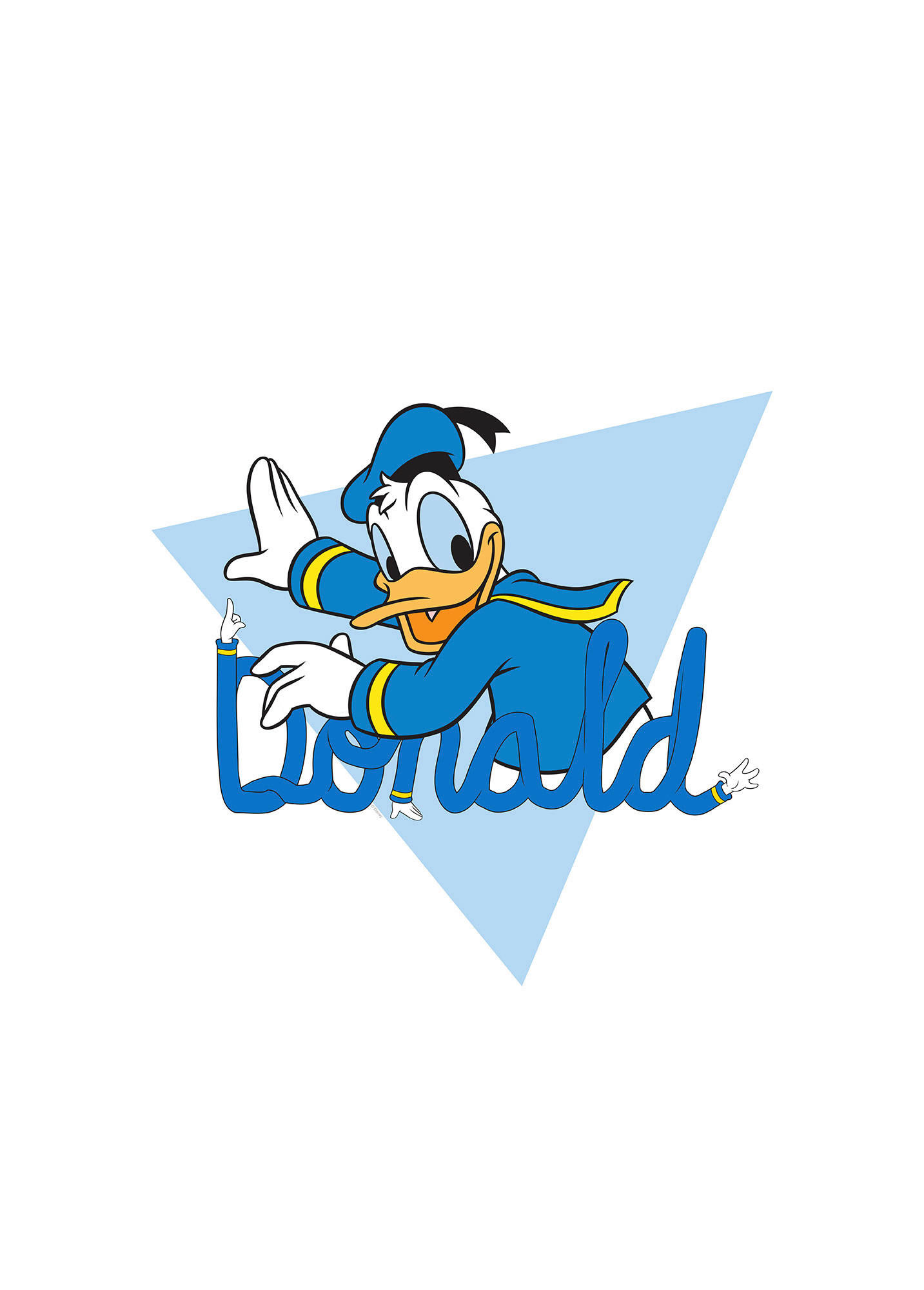 Komar Poster Donald Duck Triangle Disney B/L: ca. 50x70 cm günstig online kaufen