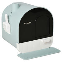 PawHut Katzentoilette grün Kunststoff B/H/L: ca. 44x47x43 cm Katzentoilette - grün (43,00/44,00/47,00cm) - PawHut