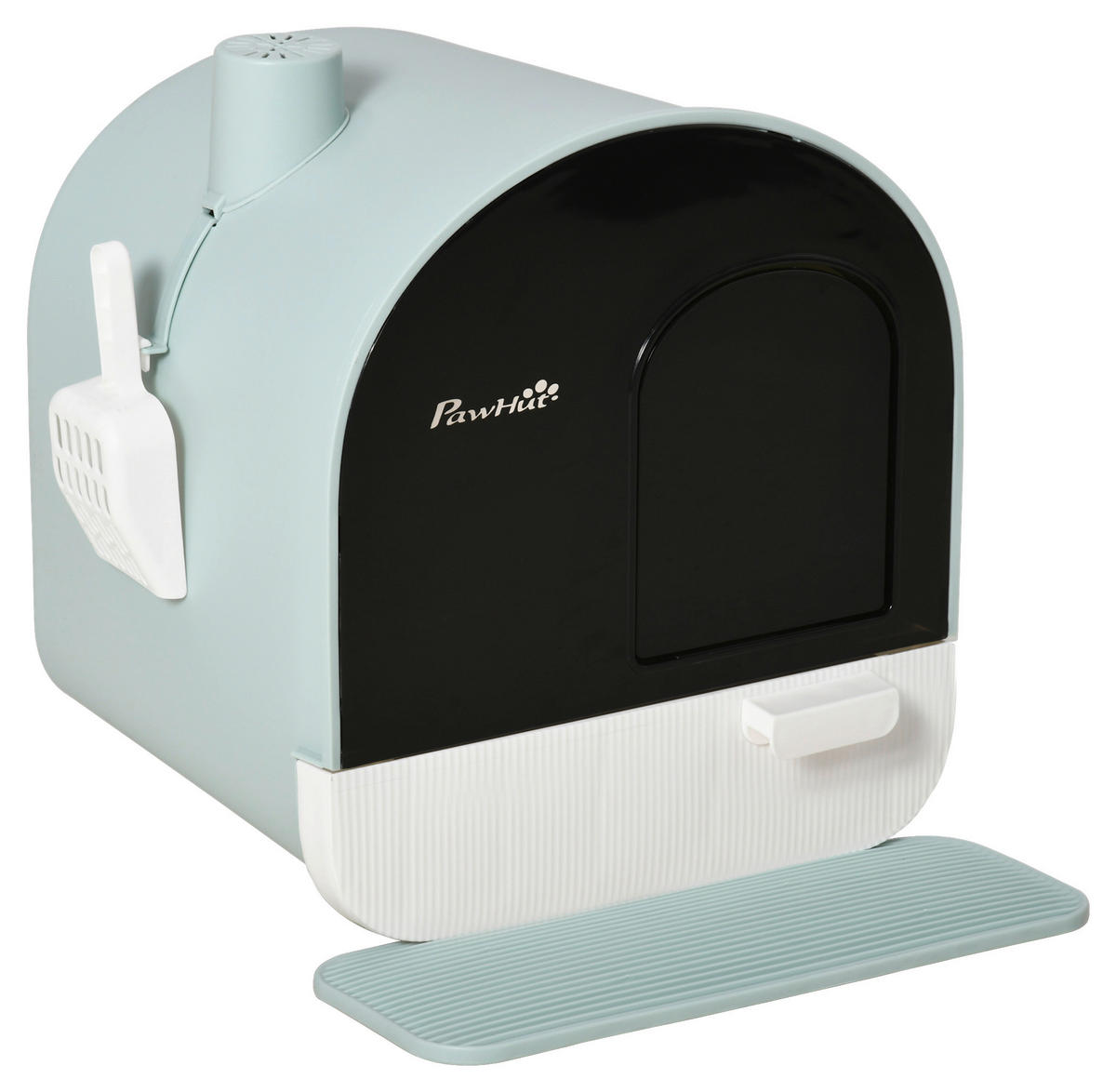 PawHut Katzentoilette grün Kunststoff B/H/L: ca. 44x47x43 cm Katzentoilette - grün (43,00/44,00/47,00cm) - PawHut