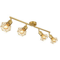 GLOBO Spot gold Metall B/H/T: ca. 8x19,5x60 cm E14 4 Brennstellen XARA I - gold (8,00/19,50/60,00cm) - GLOBO