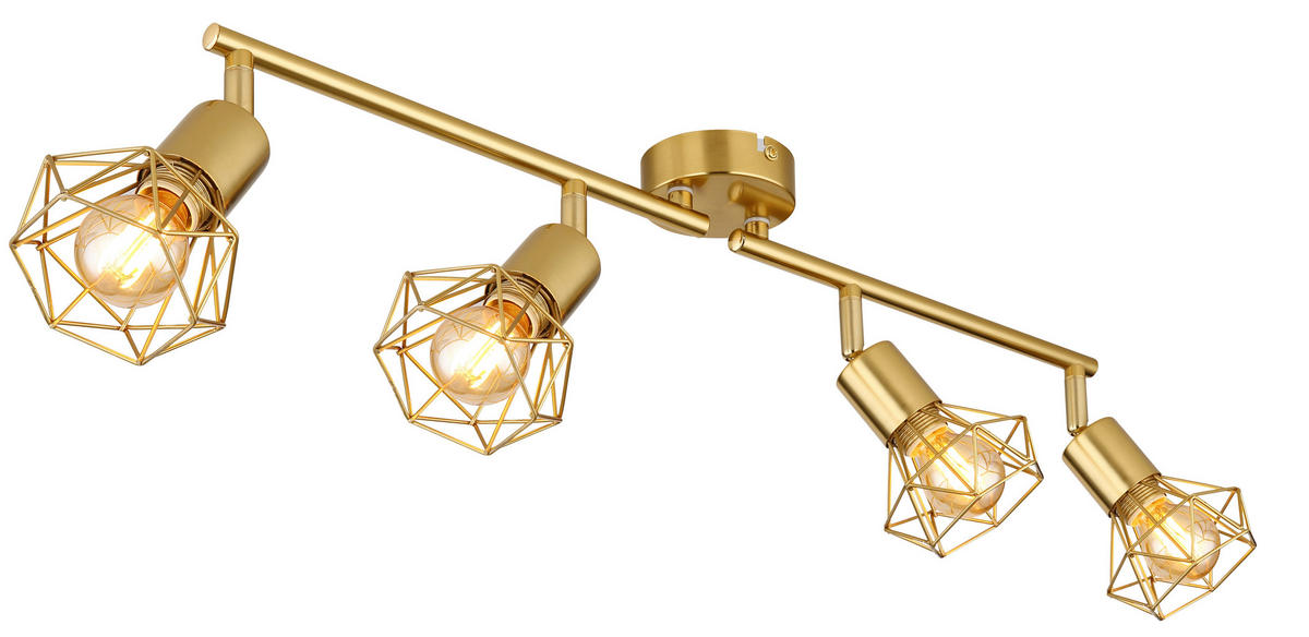 GLOBO Spot gold Metall B/H/T: ca. 8x19,5x60 cm E14 4 Brennstellen XARA I - gold (8,00/19,50/60,00cm) - GLOBO