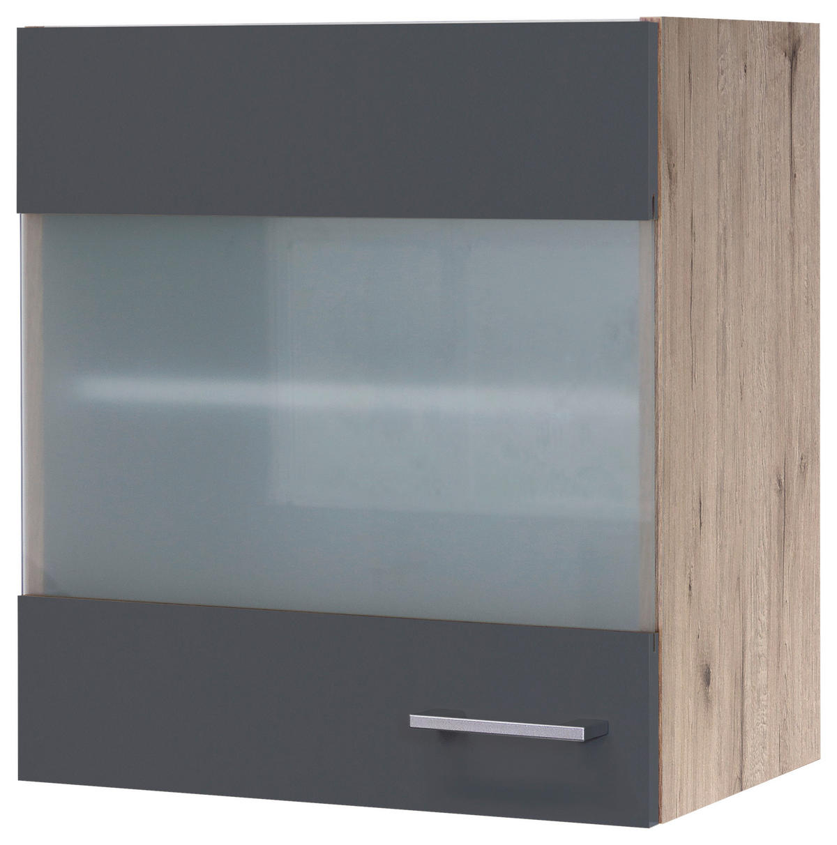 Glashängeschrank Morena grau matt B/H: ca. 50x54,8 cm Morena - Eiche/Basalt (50,00/54,80cm) - Flex-Well