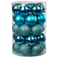 POCOline Weihnachtskugelset petrol D: ca. 6 cm Weihnachtskugelset_30tlg. - petrol (6,00cm) - POCOline