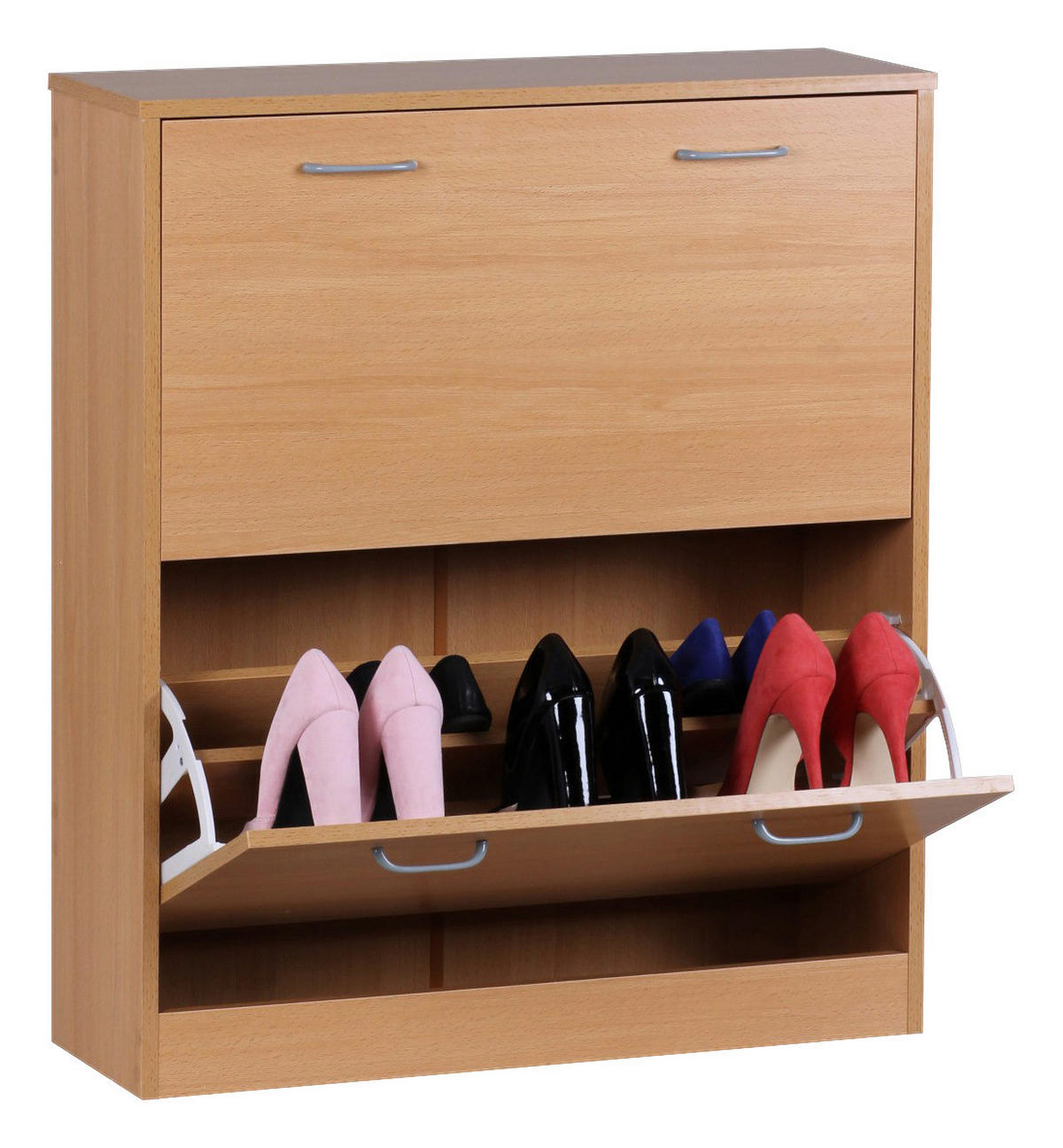 Schuhkipper braun Nachbildung B/H/T: ca. 24x87x75 cm Schuhkipper KIEL - braun/grau (24,00/87,00/75,00cm) - Wohnling