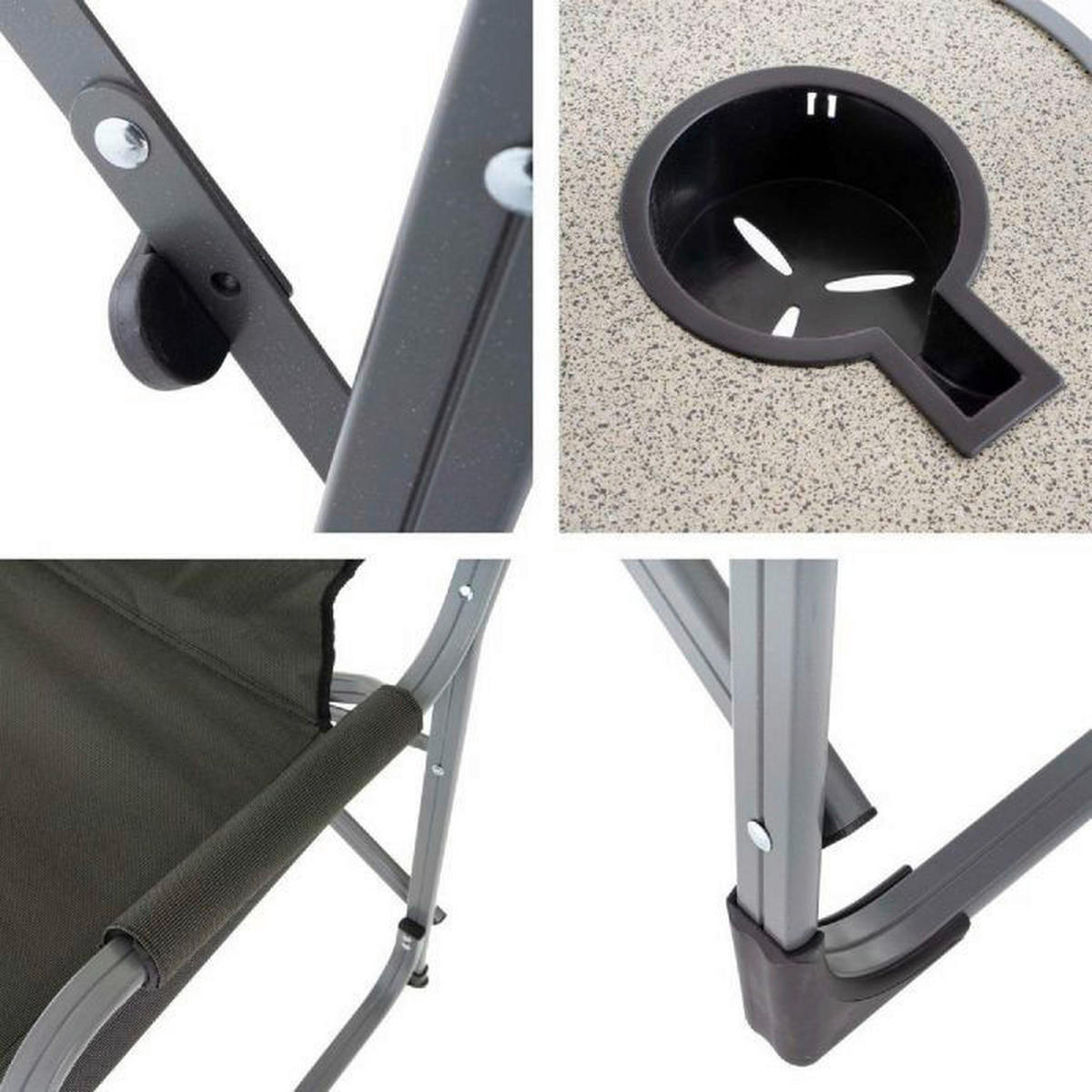 VCM Campingstuhl 4er Set grün Aluminium B/H/T: ca. 51x87x59 cm 4er Set - grün (51,00/87,00/59,00cm) - VCM