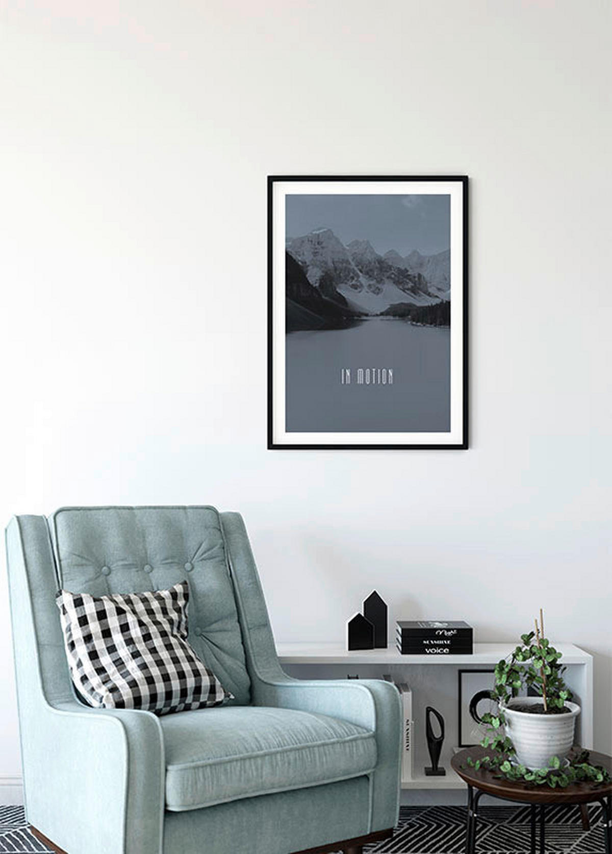 Komar Poster Word Lake In Motion Steel Natur B/L: ca. 30x40 cm Word Lake In Motion Steel - (30,00/40,00cm) - Komar