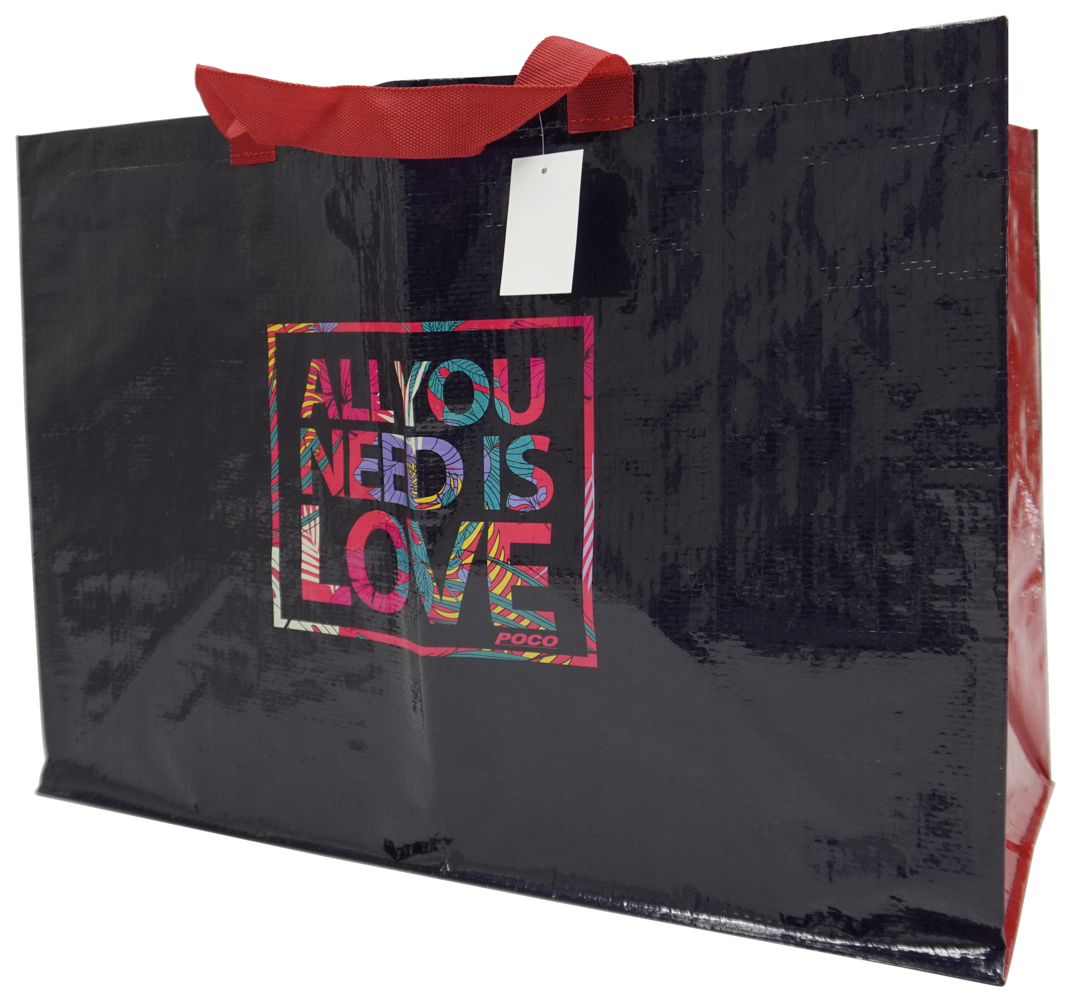 Einkaufstasche bunt B/H/L: ca. 55x30x40 cm Einkaufstasche_Poco - bunt/schwarz (40,00/55,00/30,00cm)