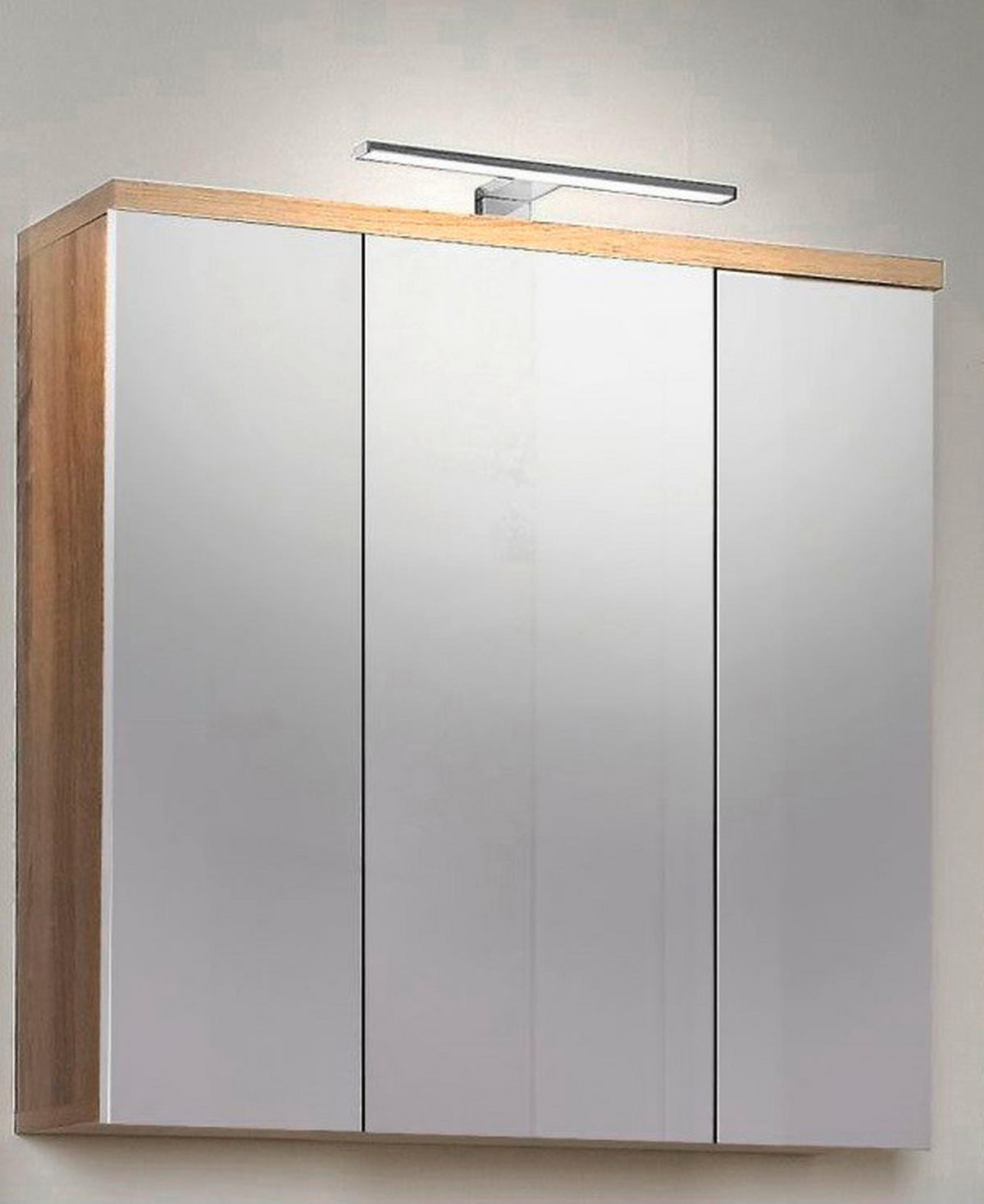 Spiegelschrank  Eiche Sonoma Nachbildung B/H/T: ca. 68,6x68,1x20 cm Veris_Spiegelschrank VERH13NB-Q34 - Eiche (68,60/68,10/20,00cm)