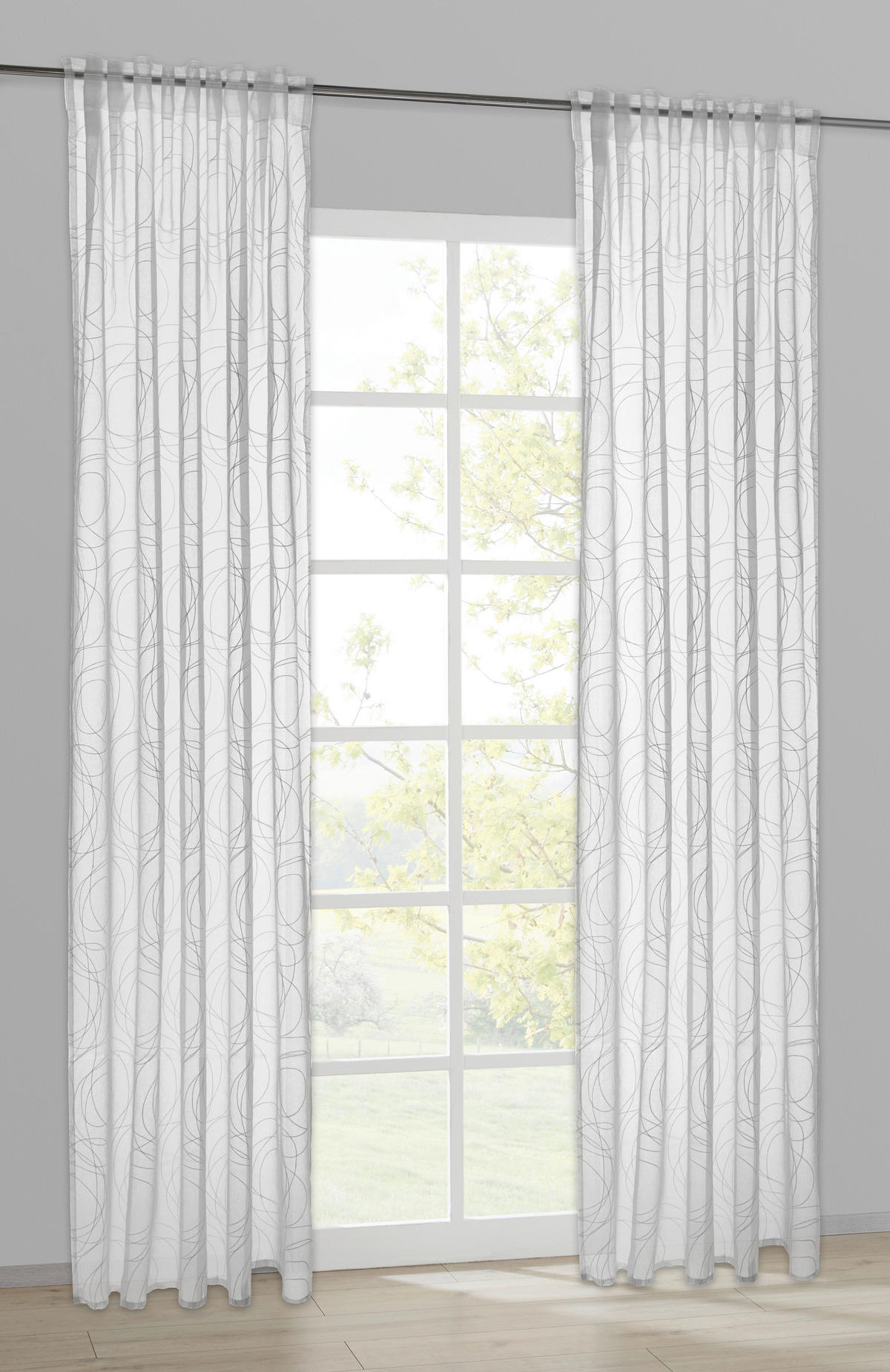 Kombivorhang Ditos weiß B/L: ca. 135x245 cm Ditos - weiß (135,00/245,00cm) - CASA CREATION