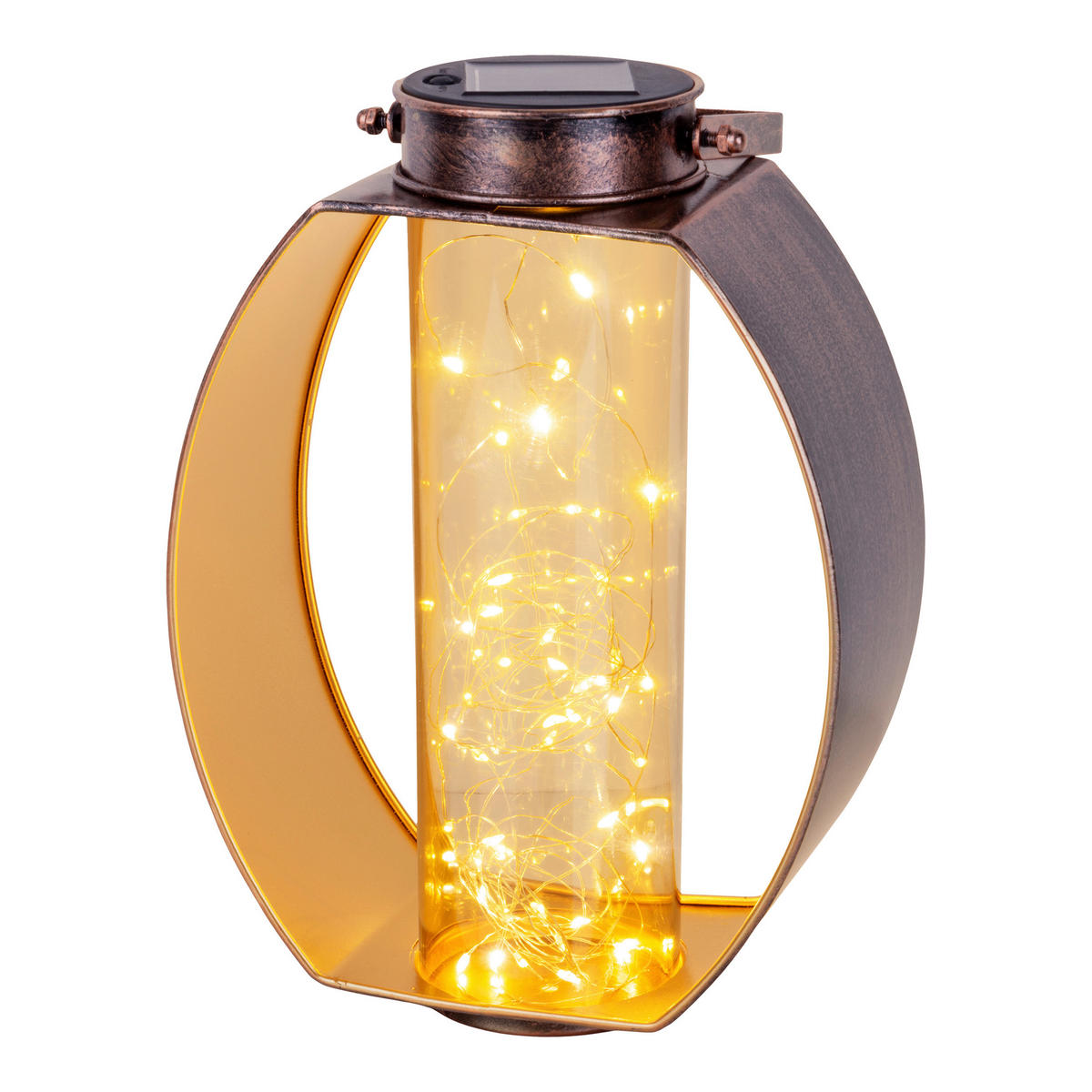 LED-Solarleuchte 5294101 gold Metall Acryl B/H/T: ca. 19,5x26x12,5 cm LED Solarleuchte FAIRYLIGHT - gold (19,50/26,00/12,50cm) - Näve Leuchten