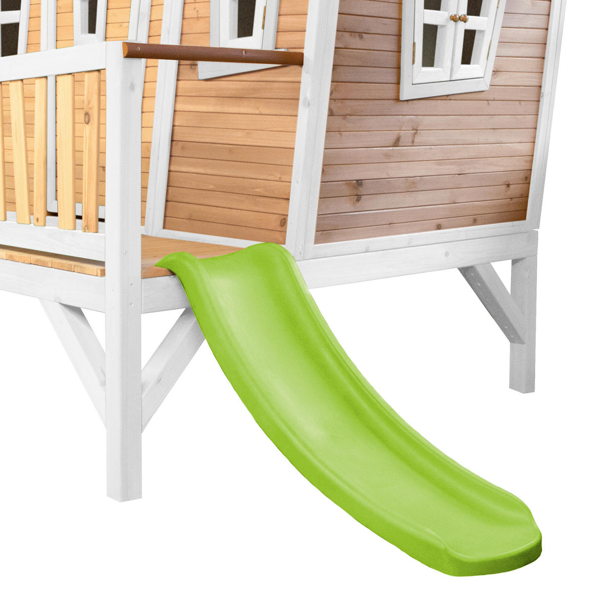 AXI Spielhaus Emma braun B/H/L: ca. 349x227x193 cm Emma - braun/weiß (193,00/349,00/227,00cm) - AXI