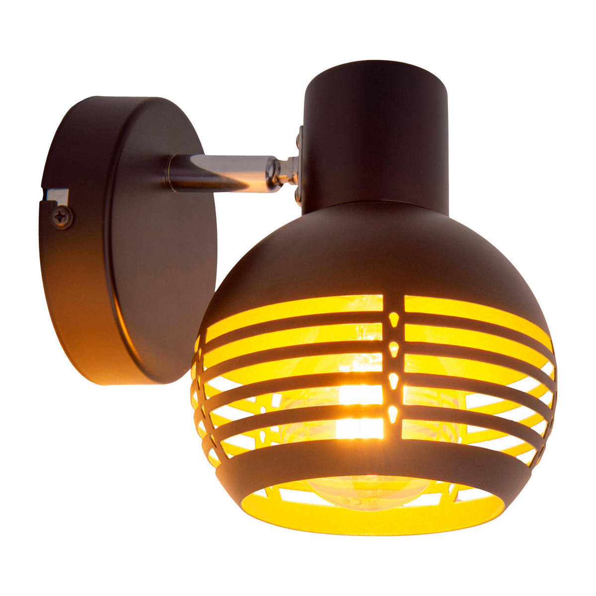 Näve Leuchten LED-Deckenleuchte 1387022 schwarz gold Metall B/H/T: ca. 23x12x14 cm E27 1 Brennstellen Spot Casco - gold/schwarz (23,00/12,00/14,00cm) - Näve Leuchten