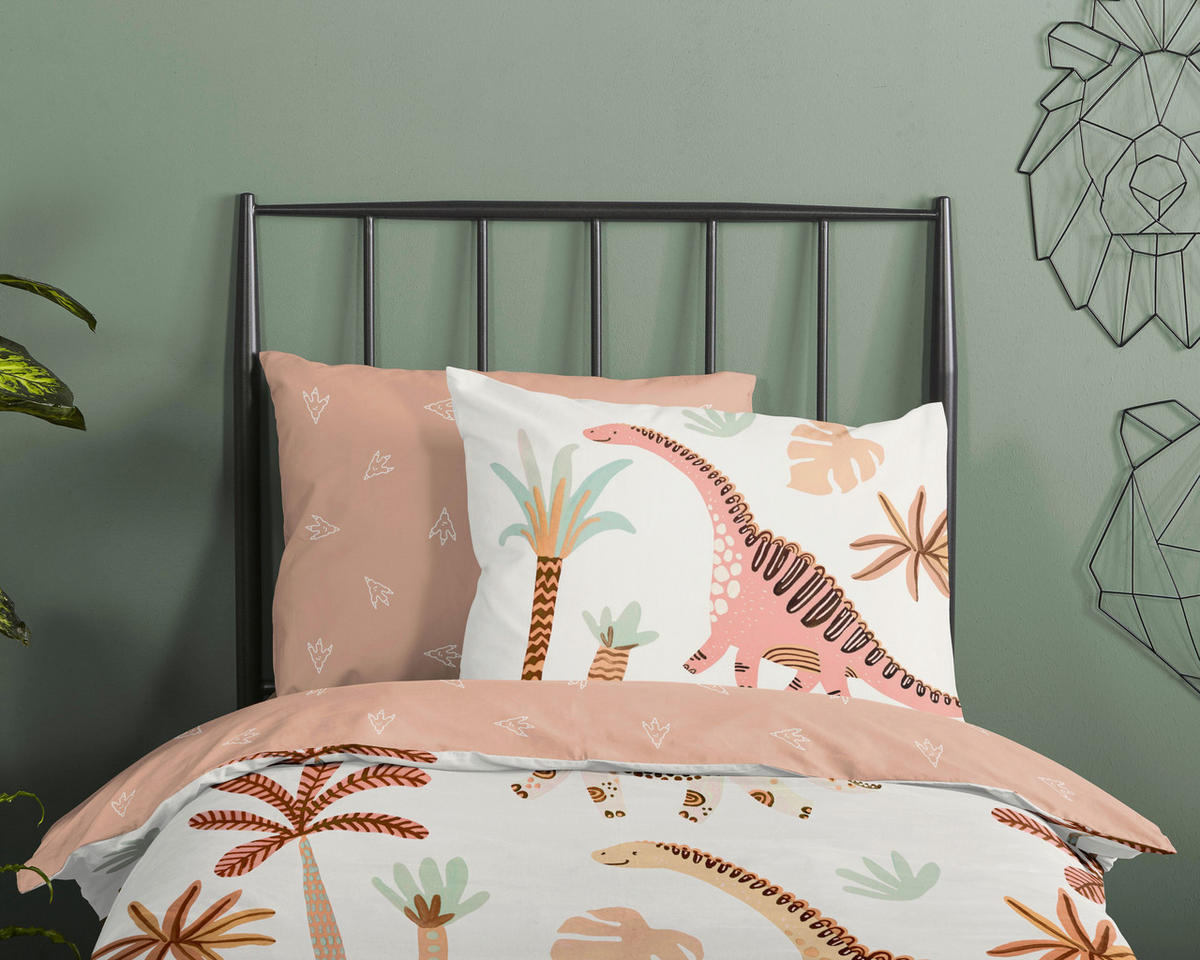 Bettwäsche Dino Multi Baumwolle B/L: ca. 100x135 cm Dino - Multi (100,00/135,00cm) - Good Morning