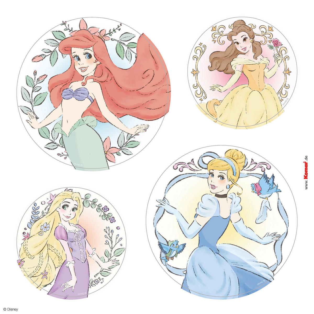 Komar Fenstersticker Princess Kindness  Princess Kindness B/L: ca. 30x30 cm Princess Kindness - (30,00/30,00cm) - Komar