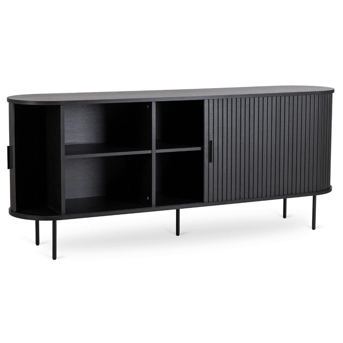 Kommode SELVA schwarz B/H/T: ca. 180x76x40 cm SELVA - schwarz (180,00/76,00/40,00cm) - WIPMEB