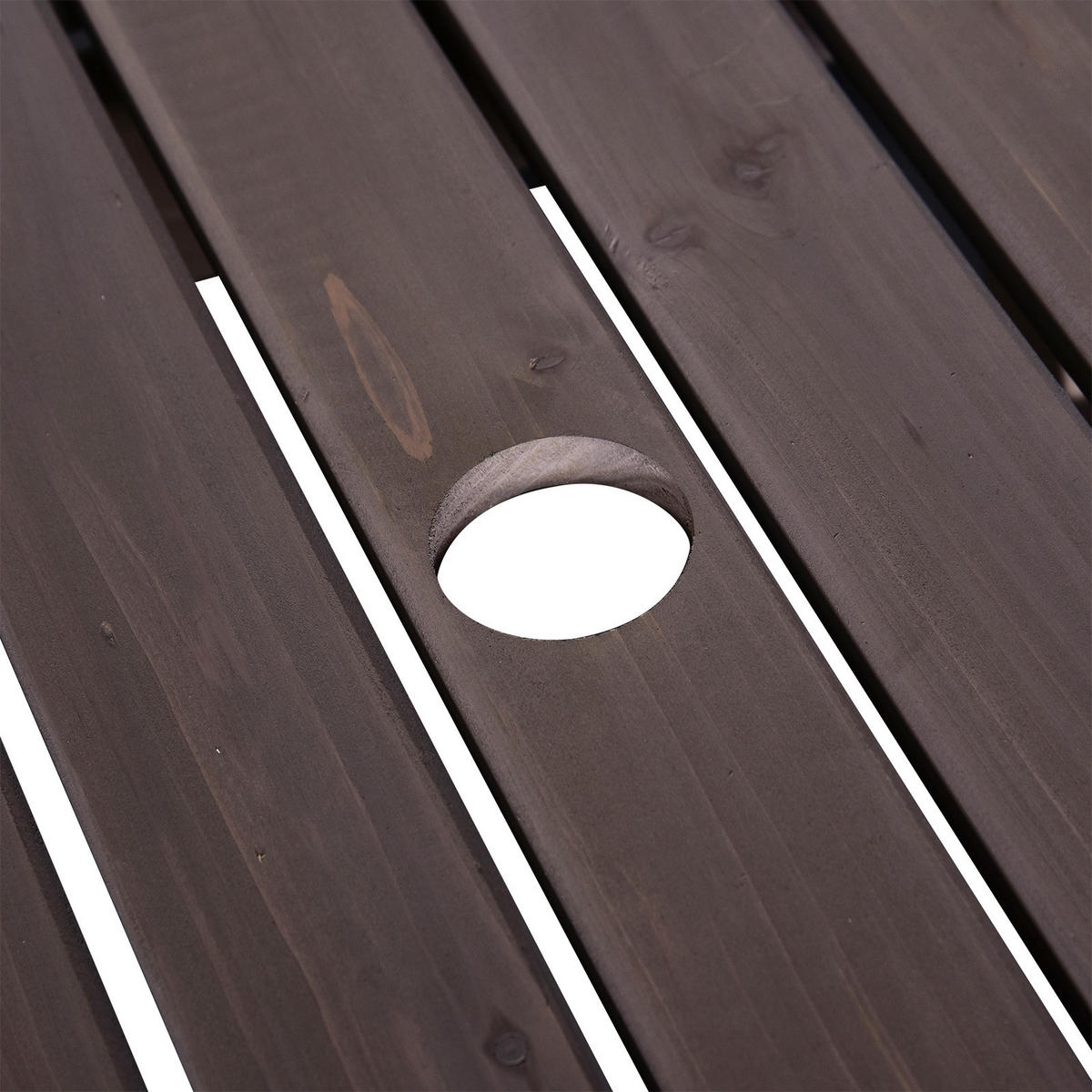 Outsunny Gartenbank grau Holz B/H/T/L: ca. 70x83x70x152 cm Gartenbank - grau (152,00/70,00/83,00cm) - Outsunny