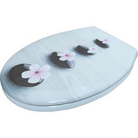 WC-Sitz weiß grau Duroplast WC-Sitz_Zen-Flower Duroplast - weiß/grau