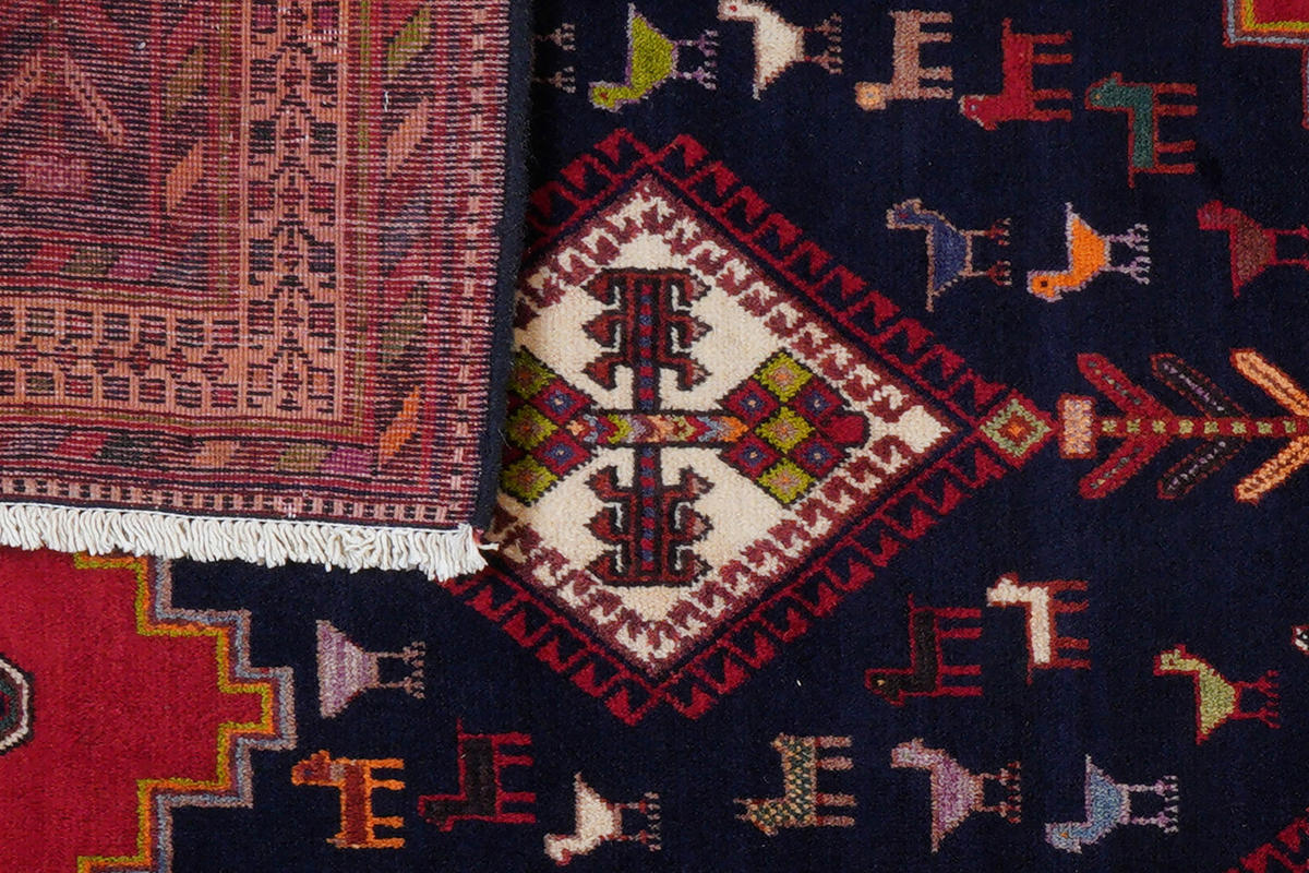 PersaTepp Teppich Afshar blau B/H/L: ca. 172x1x223 cm Afshar - blau/beige (223,00/172,00/1,00cm) - PersaTepp