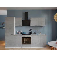 Respekta Küchenblock Malia Beton Optik B/H/T: ca. 270x200x60 cm Malia - Beton/weiß (270,00/200,00/60,00cm) - Respekta