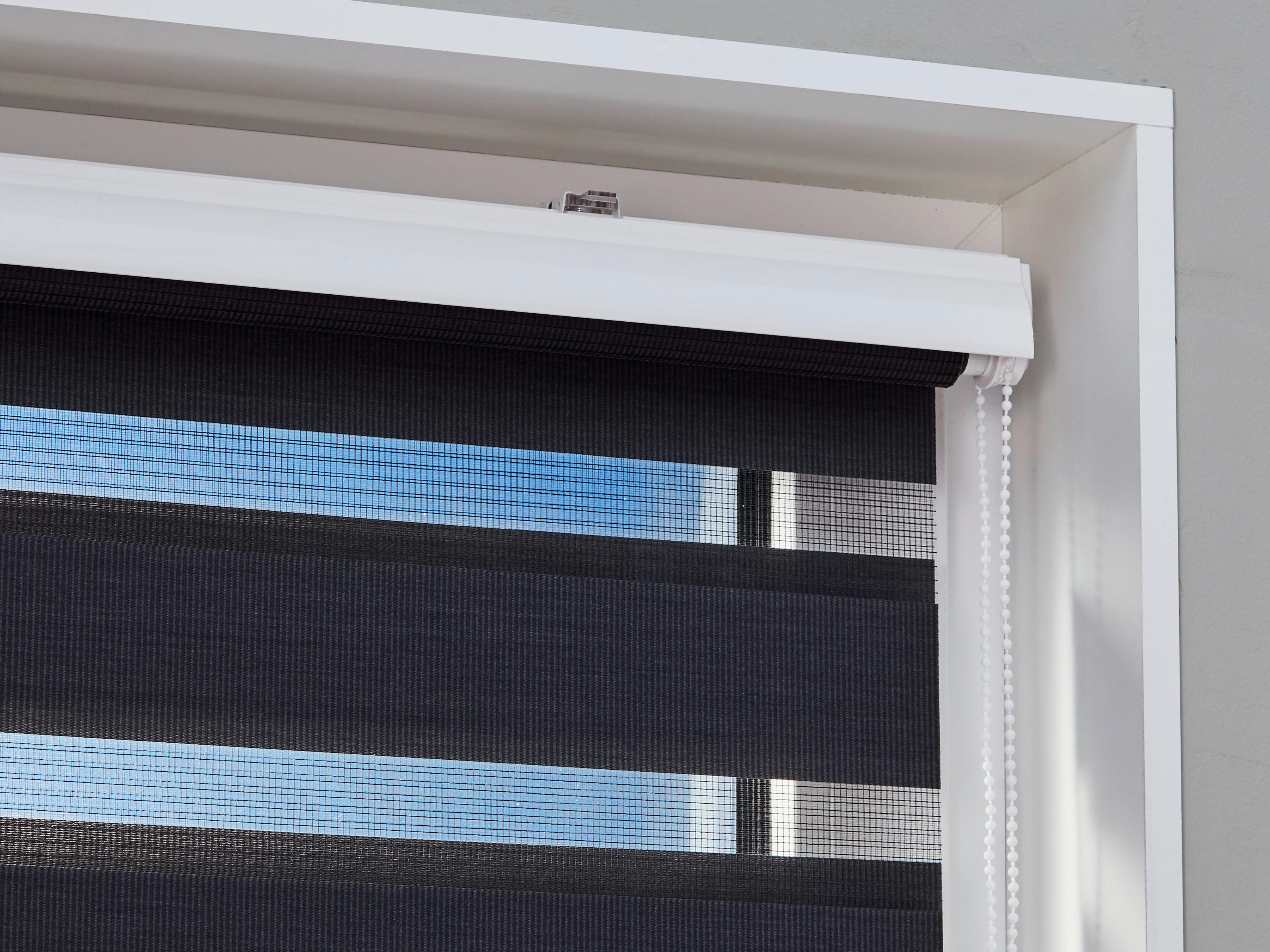 Thumbnail - POCOline Doppelrollo mit Blende Easy-Fix anthrazit B/L: ca. 120x160 cm