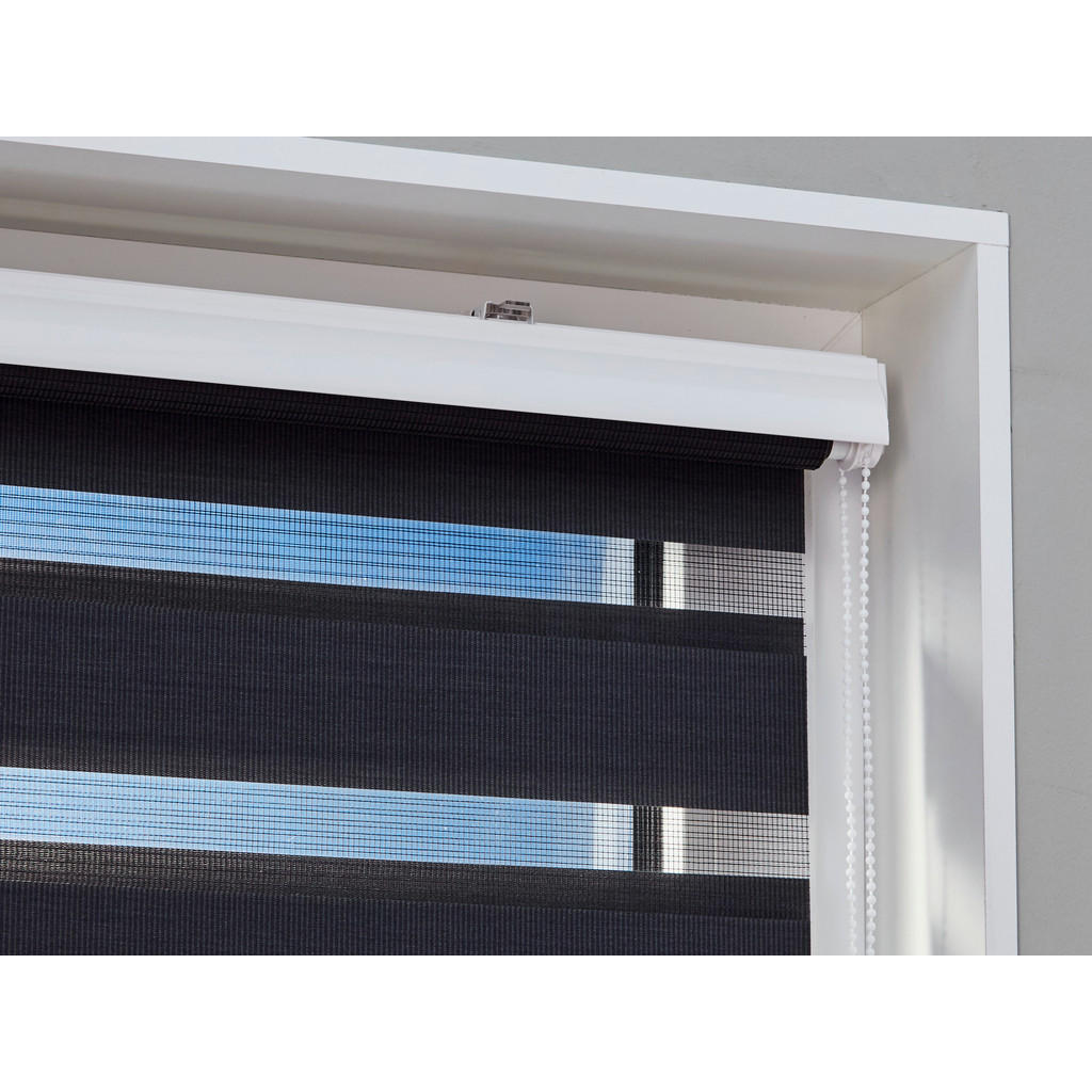 Thumbnail - POCOline Doppelrollo mit Blende Easy-Fix anthrazit B/L: ca. 60x160 cm