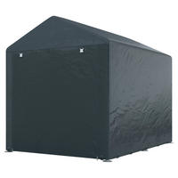 Outsunny Garagenzelt dunkelgrau Polyester B/H/L: ca. 218x172x160 cm Garagenzelt - dunkelgrau (160,00/218,00/172,00cm) - Outsunny