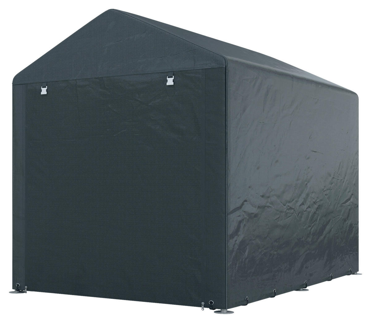 Outsunny Garagenzelt dunkelgrau Polyester B/H/L: ca. 218x172x160 cm Garagenzelt - dunkelgrau (160,00/218,00/172,00cm) - Outsunny