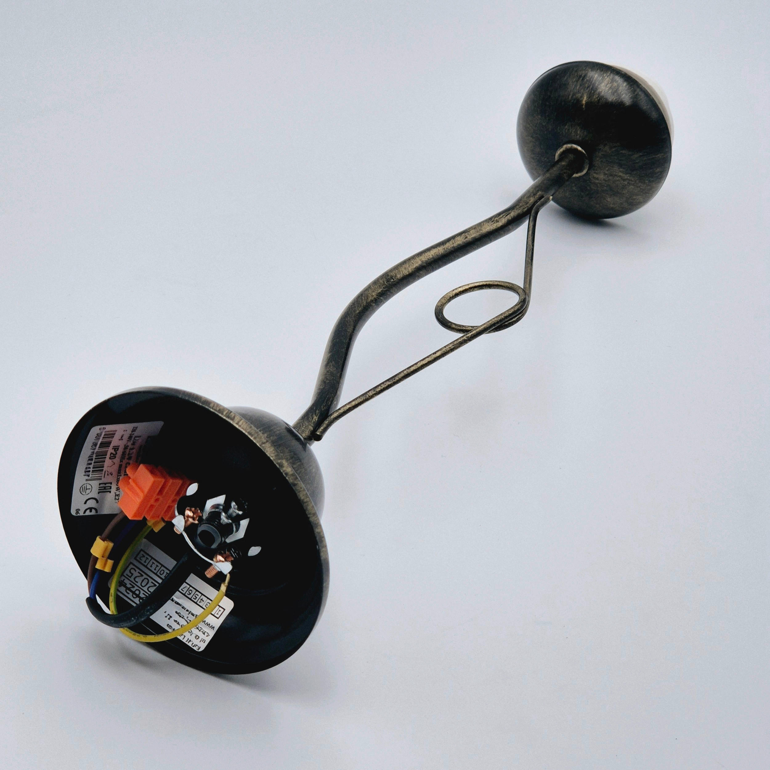 Thumbnail - Lamkur Deckenleuchte schwarz Glas Stahl B/H/L: ca. 32,5x45x32,5 cm E27 1 Brennstellen