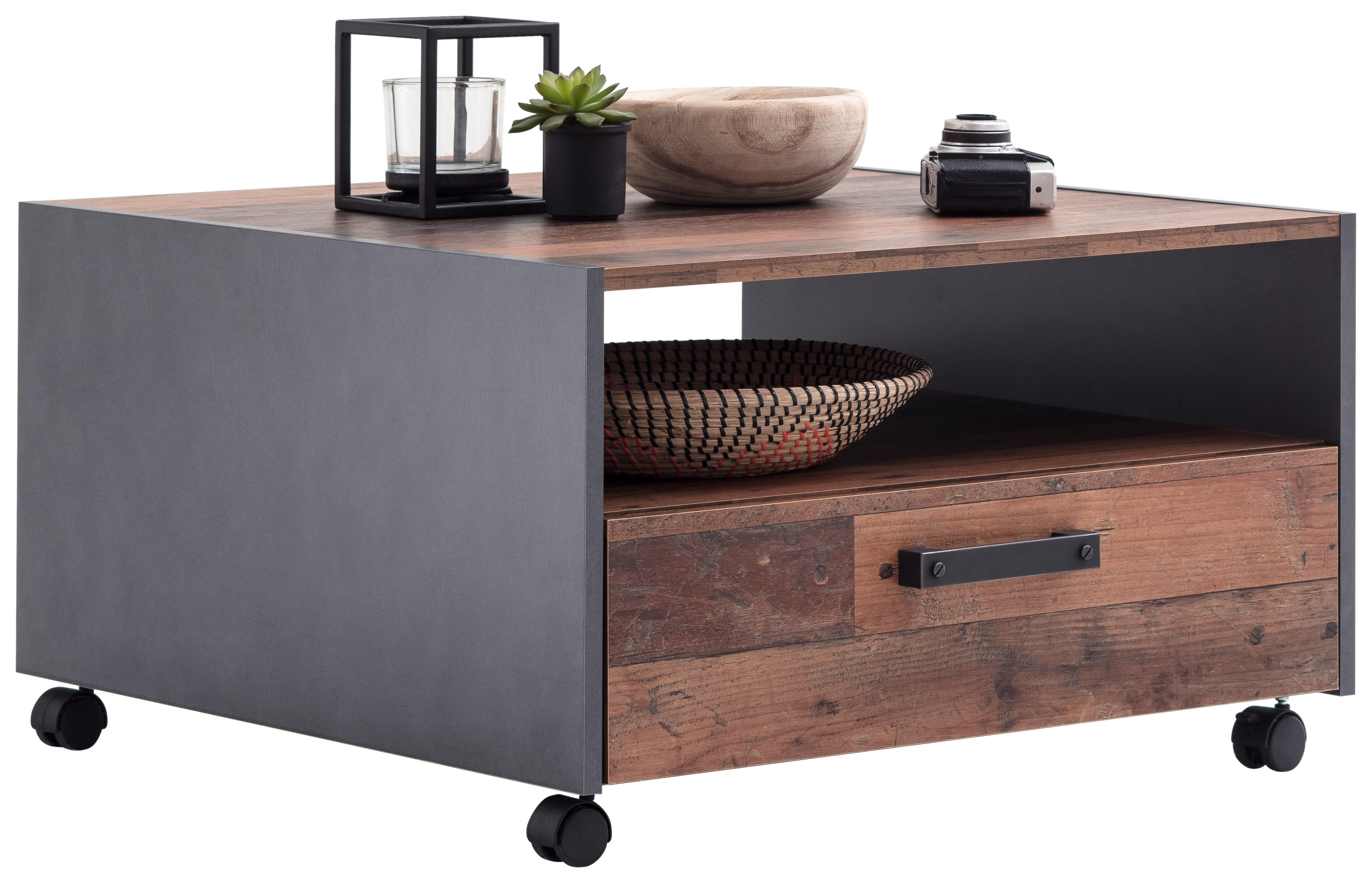 Couchtisch Universal Old Wood Nachbildung B/H/T: ca. 70x40x70 cm Universal - (70,00/40,00/70,00cm) - Trendteam