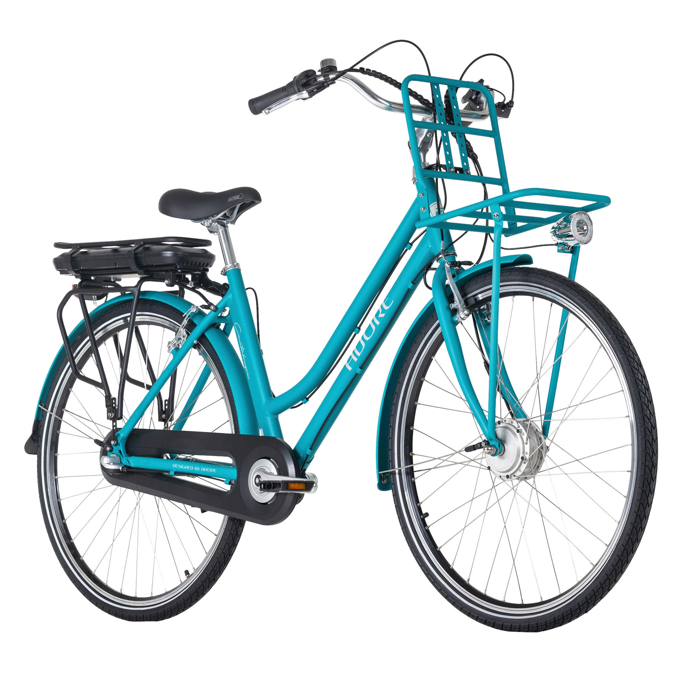 Adore E-Citybike Cantaloupe 28 Zoll Rahmenhöhe 49 cm 3 Gänge blau blau ca. 250 W ca. 26 V ca. 28 Zoll