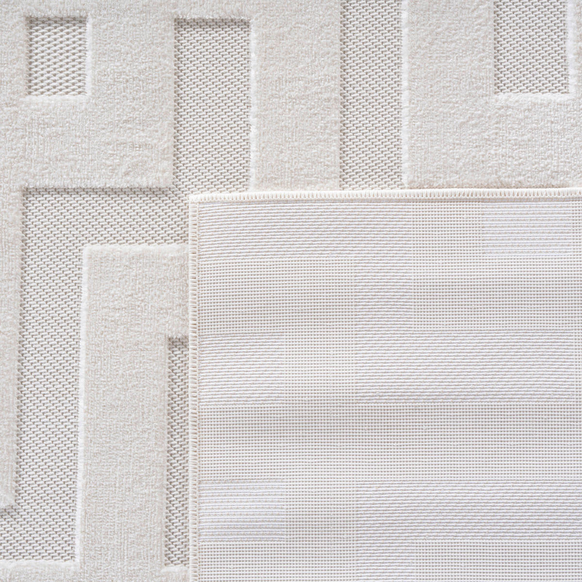 Ayyildiz Kurzflorteppich DOHA creme B/L: ca. 80x250 cm DOHA - creme (80,00/250,00cm) - Ayyildiz